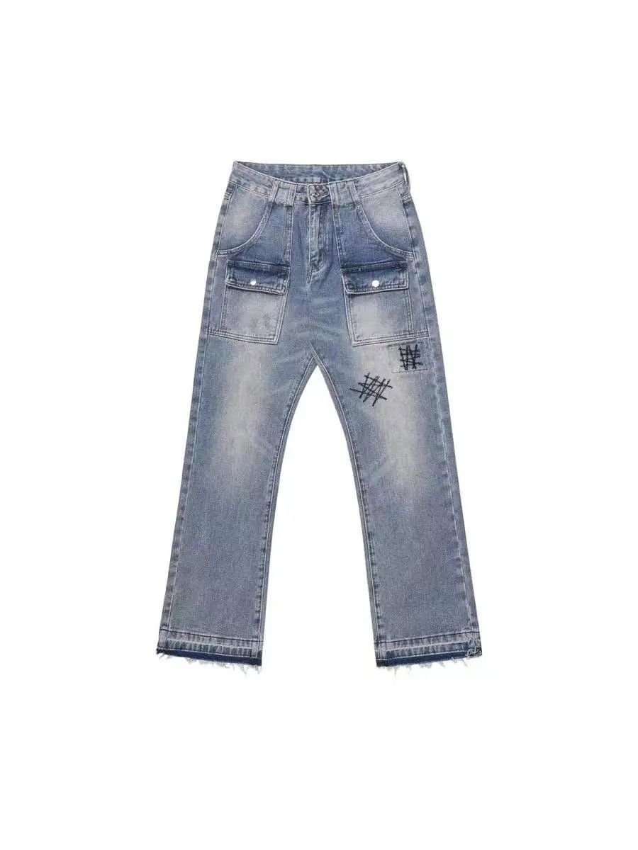 Japanese Brand × Jean Baggy Cargo Carpenter Blue Denim Jeans Size US 32 / EU 48 - 9 Thumbnail