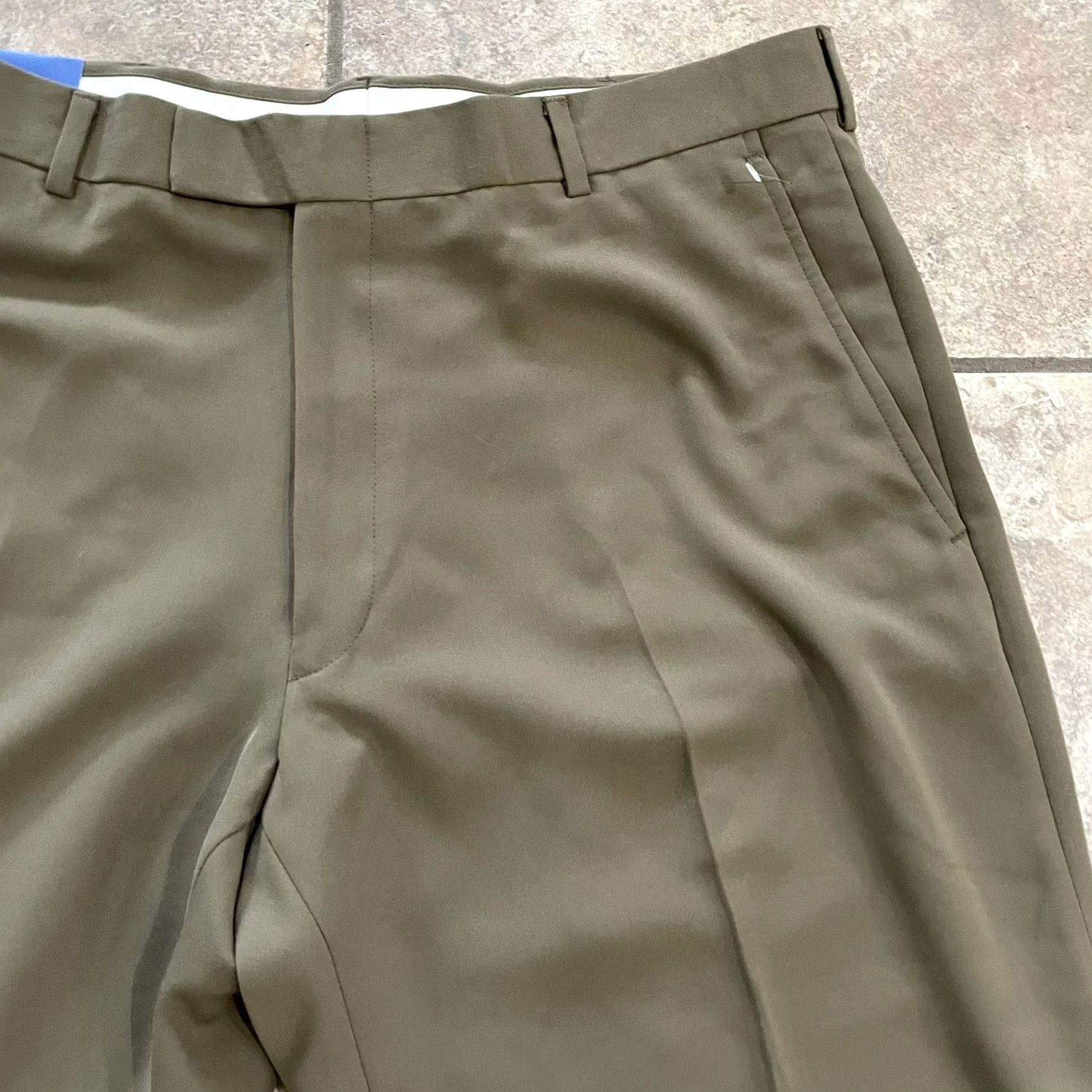 Vintage Reaction Pants Dress Brown 36x29 Mens Polyester NWT Chino Size US 36 / EU 52 - 2 Thumbnail