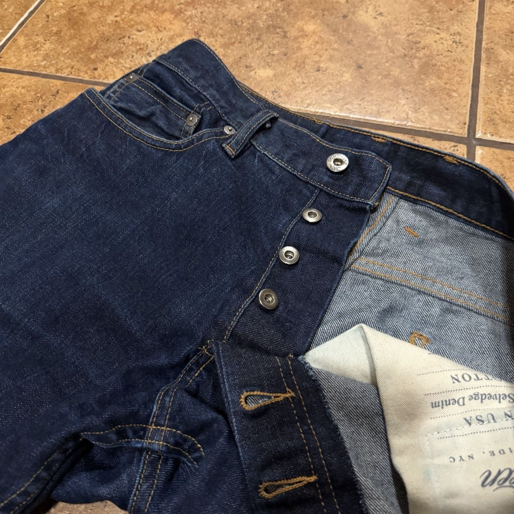 3sixteen VINTAGE 3sixteen ST-101X Indigo Selvedge Denim Shirt Jeans Slim 34 Mens 5-Pocket Design Blue Cotton Size US 34 / EU 50 - 5 Thumbnail