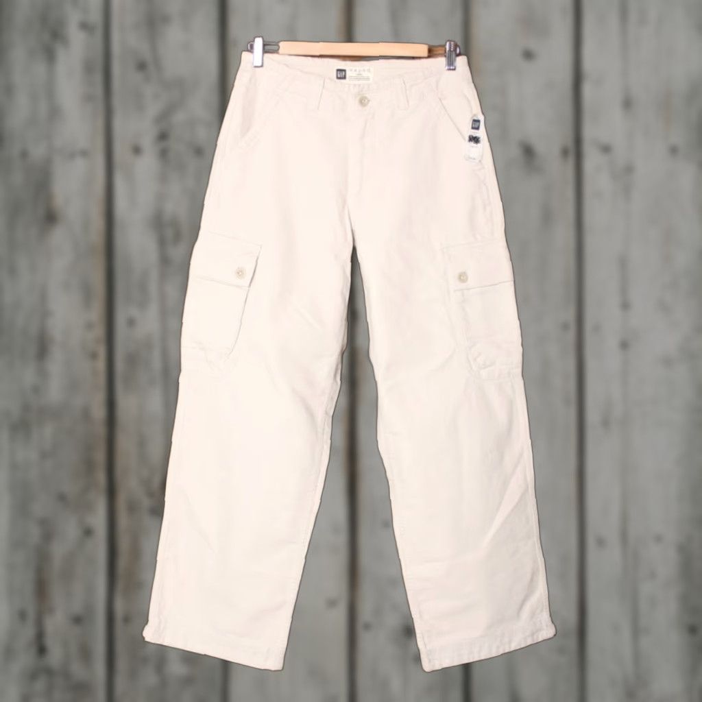 Gap GAP Ivory Cotton Loose Wide Leg Cargo Pants Men's Sz. 28x30 Size US 28 / EU 44 - 1 Thumbnail