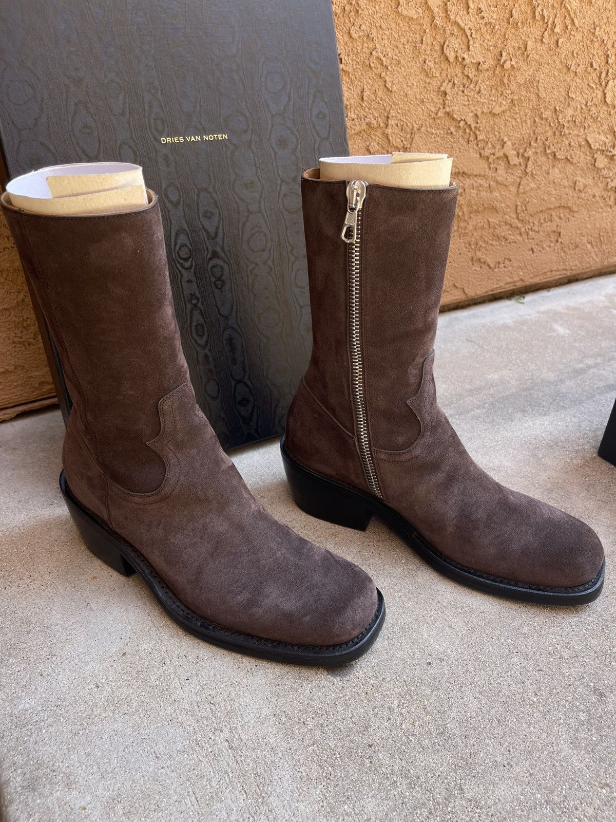 Dries Van Noten Dries Van Noten Brown Suede Boots Size US 7.5 / EU 40-41 - 6 Thumbnail