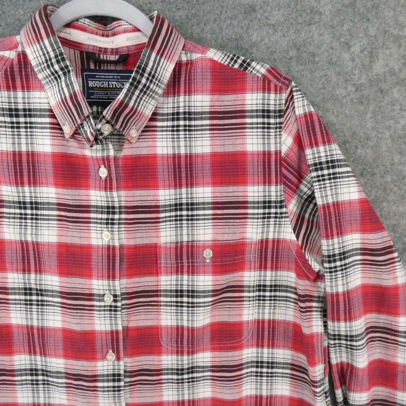 Vintage Panhandle Shirt Womens Large Long Sleeve Button Up Red Plaid Size L / US 10 / IT 46 - 6 Thumbnail