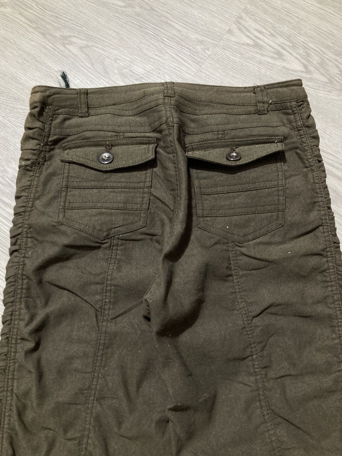 Le Grande Bleu (L.G.B.) 2000s Japanese Brand Ruched Pants Punk Lgb Style Green Army Size US 26 / EU 42 - 12 Thumbnail