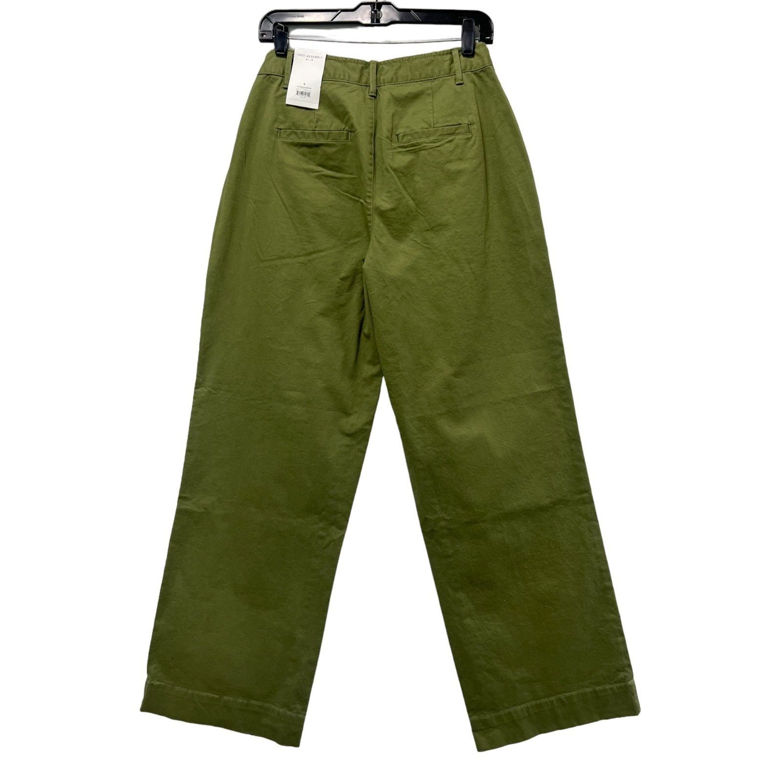 Other Free Assembly - Women's Wide Leg Chino Pants - Green - 4 Size 27" / US 4 / IT 40 - 4 Thumbnail