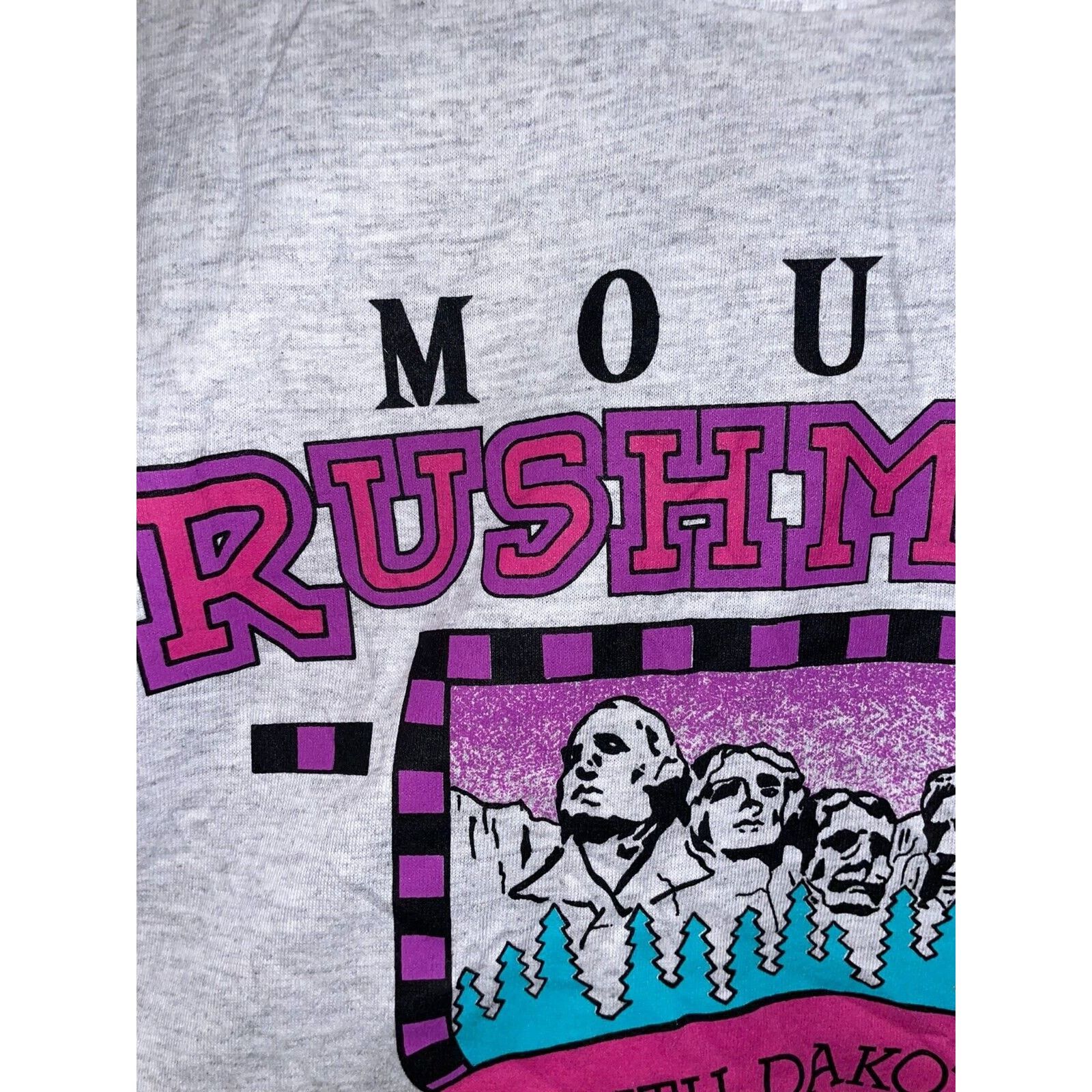 Signal Sport Vintage Mount Rushmore Shirt South Dakota Gray Purple Tee M Size US M / EU 48-50 / 2 - 3 Thumbnail