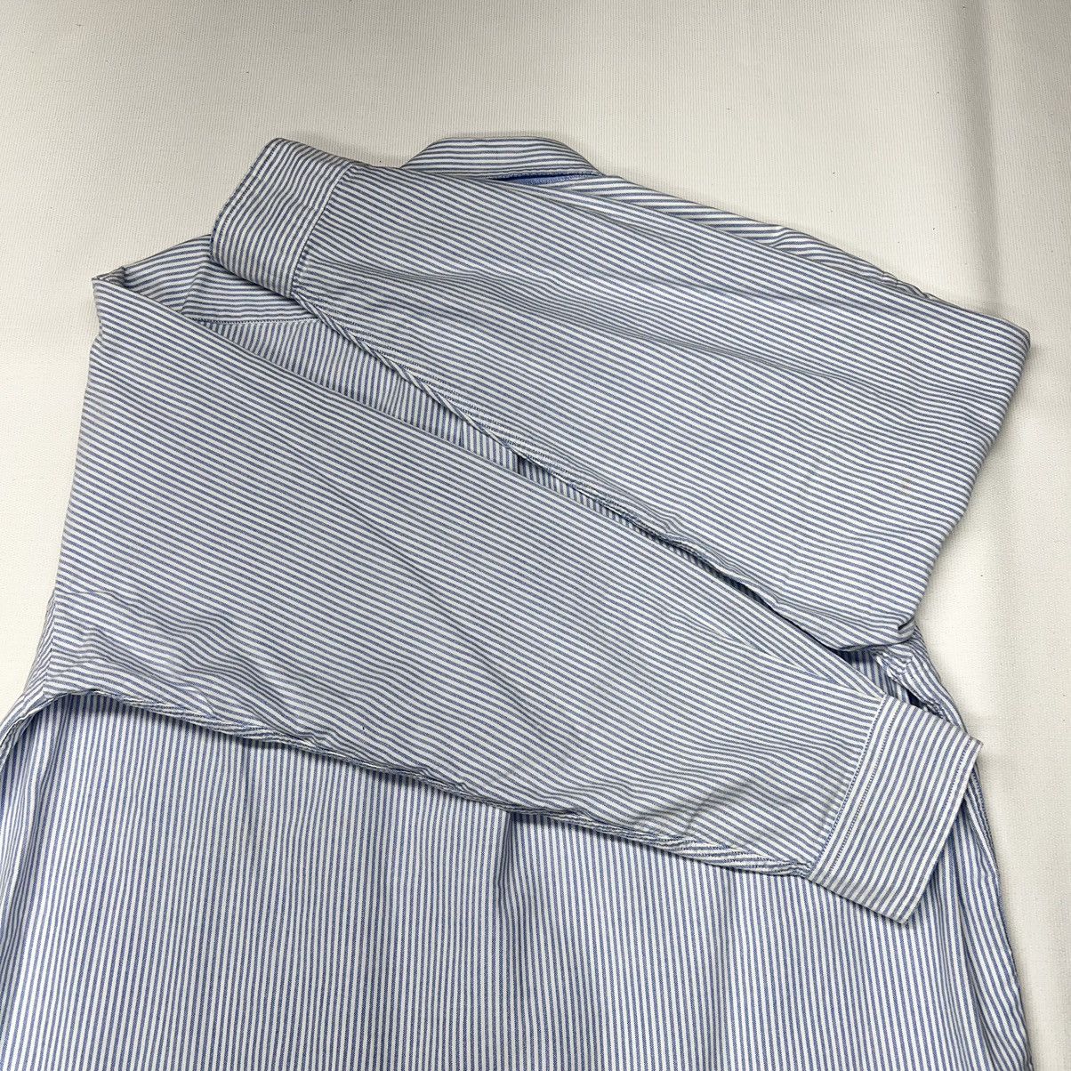 Tommy Hilfiger × Vintage VTG Tommy Hilfiger Button Down Shirt White Blue Striped Size US L / EU 52-54 / 3 - 13 Thumbnail