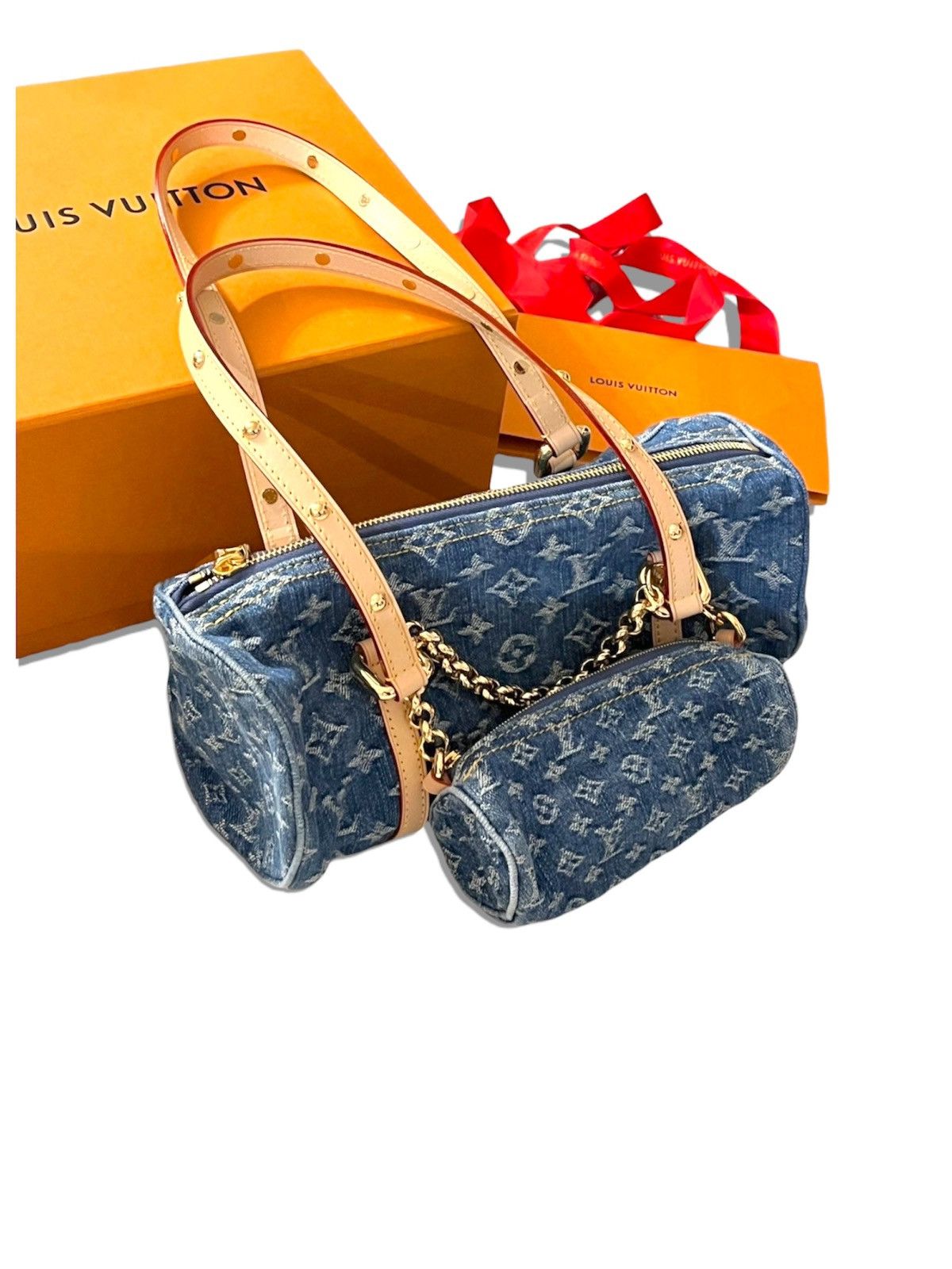 Louis Vuitton Louis Vuitton Papillon handbag Monogram Denim Size ONE SIZE - 1 Thumbnail