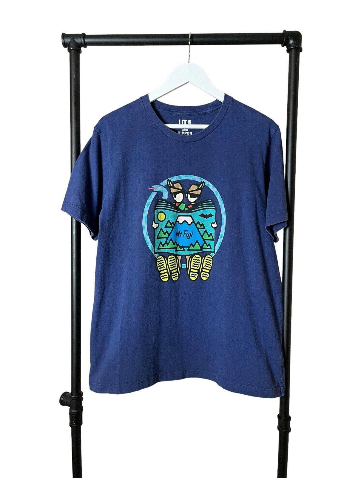Uniqlo Uniqlo Nippon Omiyage Shirt Men's XL Blue Mt Fuji Size US XL / EU 56 / 4 - 1 Thumbnail