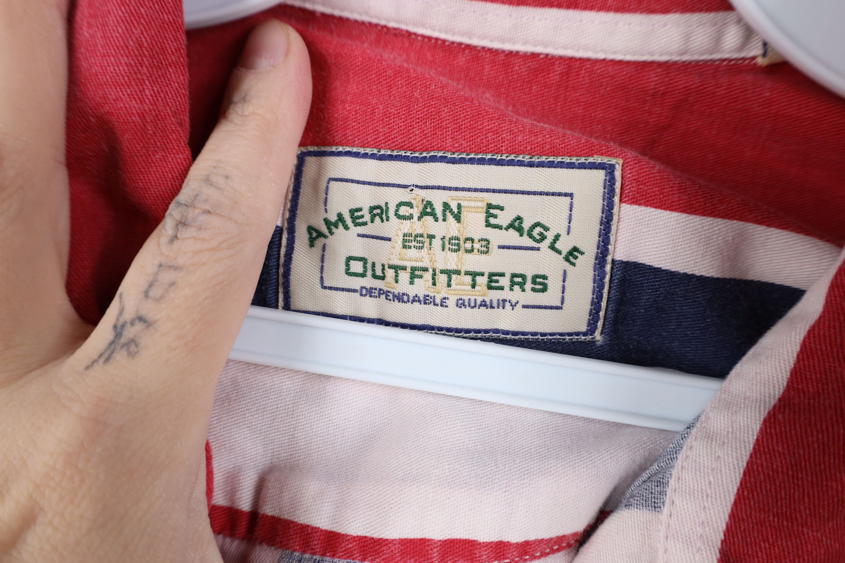 American Eagle Outfitters Vintage 90s American Eagle Outfitters Block Button Shirt Size US L / EU 52-54 / 3 - 8 Thumbnail