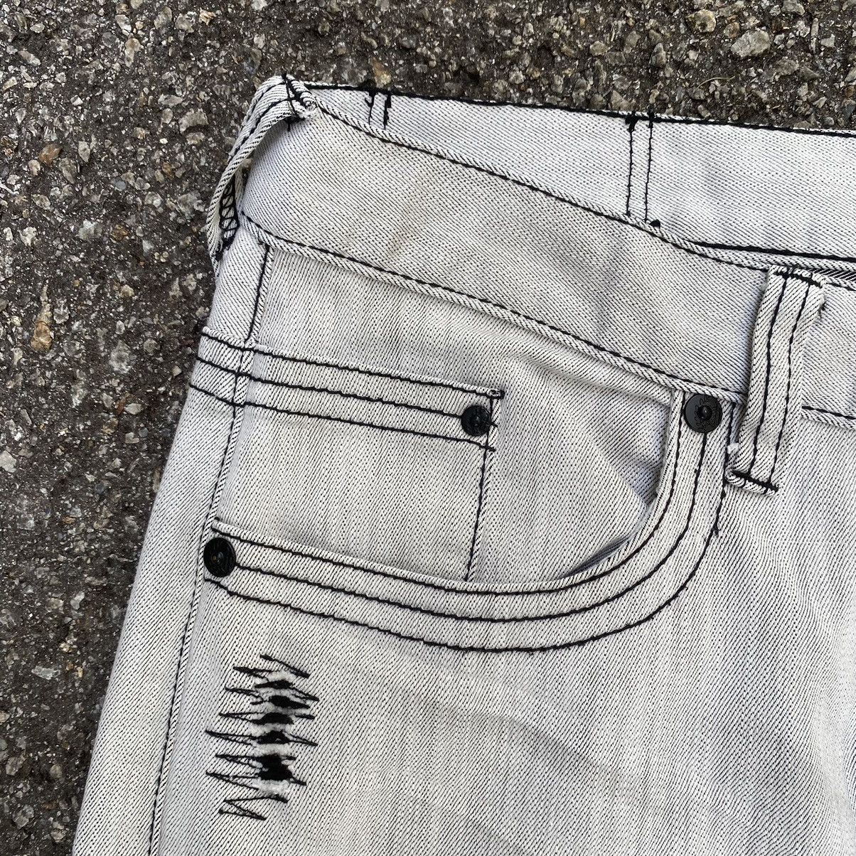Guess Flare Jeans G By Guess Low Boot Cut Distressed Denim Size US 33 - 5 Thumbnail
