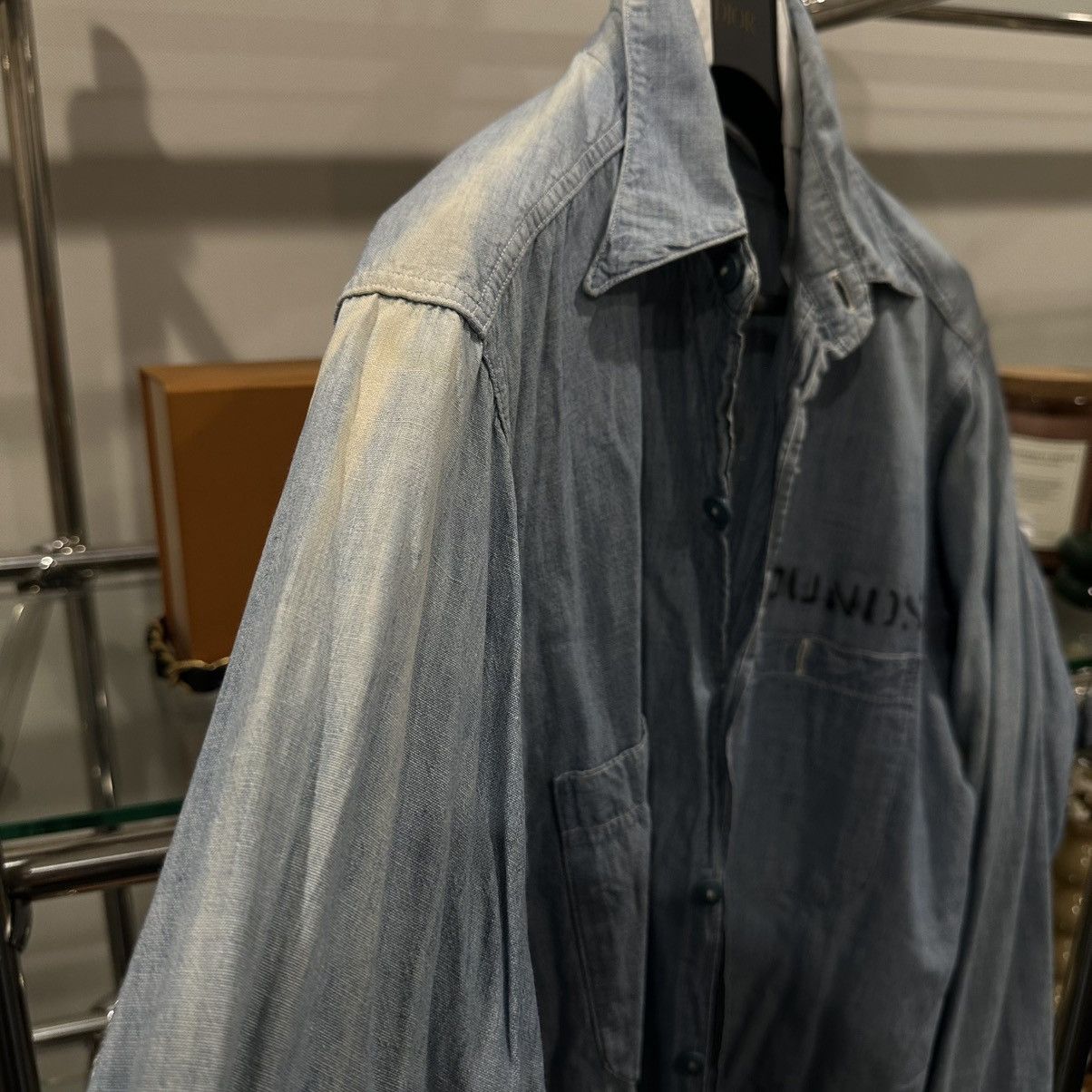 Vintage ORIGINAL 1940's～ "U.S.N" BLUE CHAMBRAY SHIRT Size US M / EU 48-50 / 2 - 3 Thumbnail