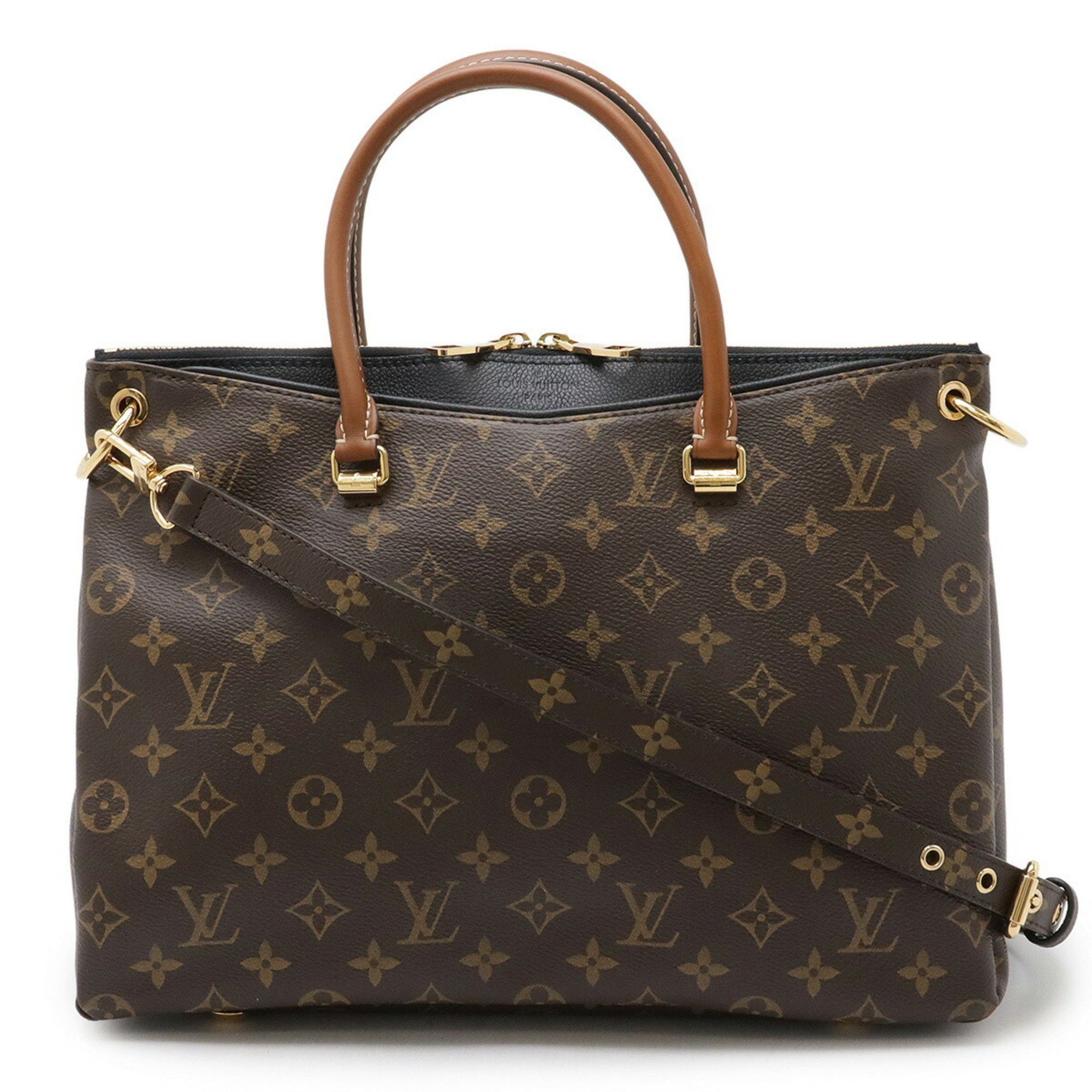 Louis Vuitton Monogram Pallas Handbag Shoulder Bag Noir Black M41064, Women's