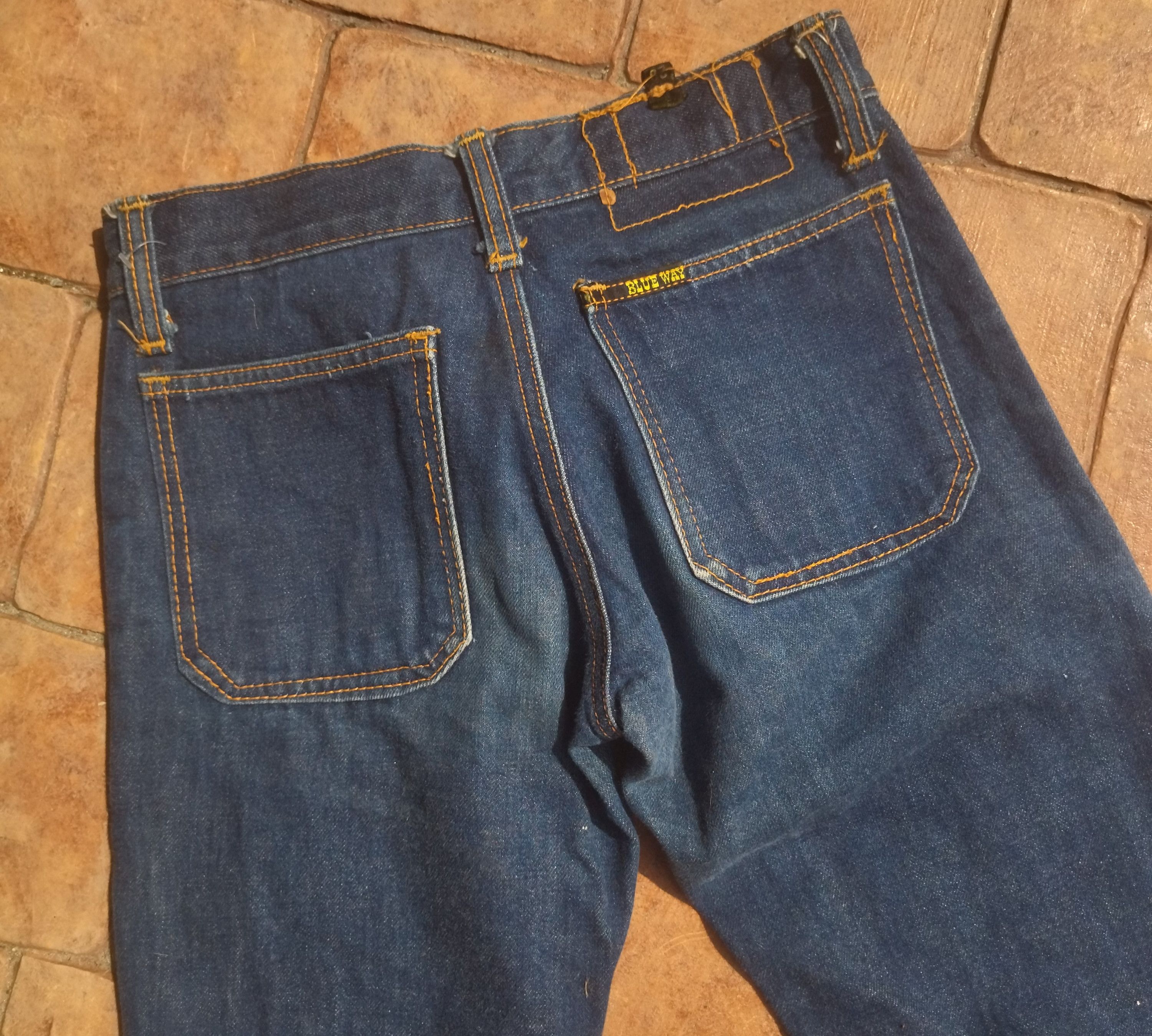 Vintage Vintage 70s Bootcut Jeans Blue Way Half Selvedge Size 28" / US 6 / IT 42 - 7 Thumbnail
