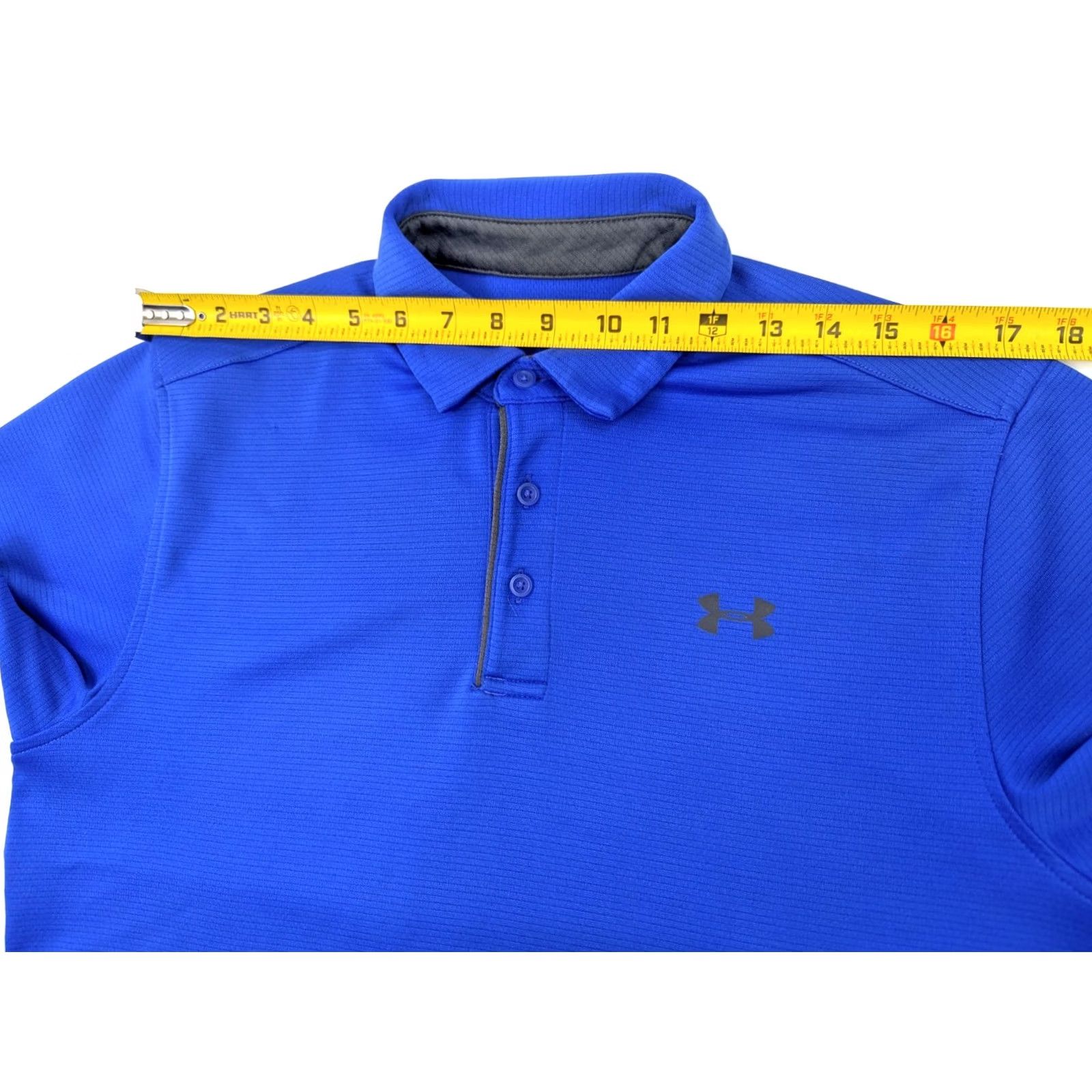 Under Armour Under Armour Tech Loose HeatGear Polo Shirt Men M Blue Short Sleeve Button Polo Shirt Mens Blue UA Tech Size US M / EU 48-50 / 2 - 7 Thumbnail