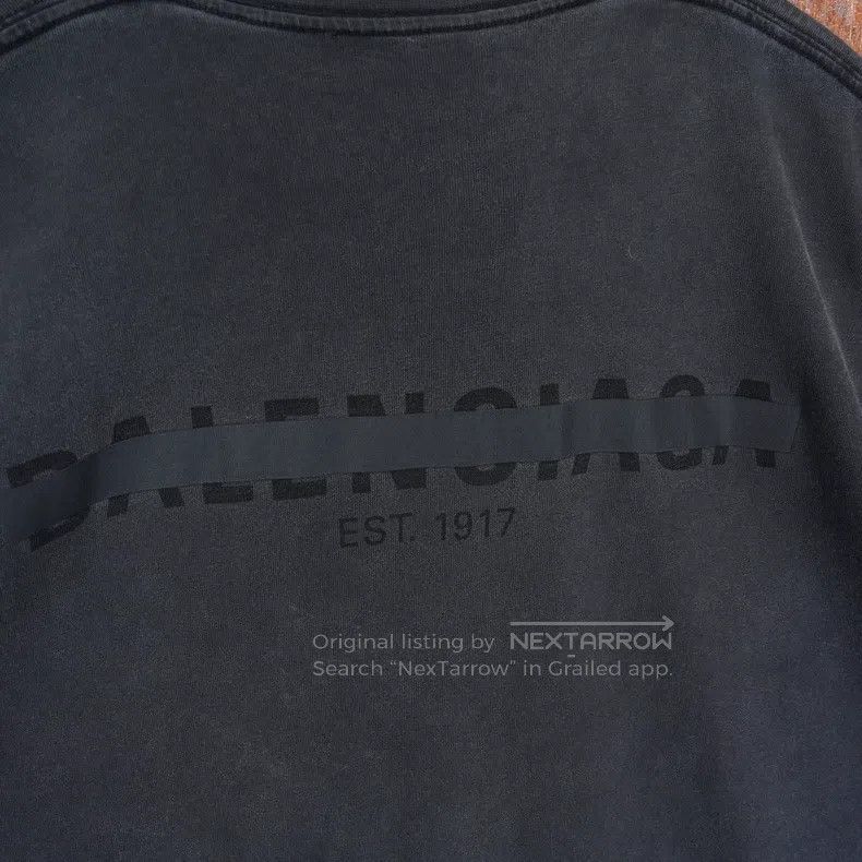 Balenciaga Balenciaga Covered Tape Logo Washed Distressed Short Sleev Size US S / EU 44-46 / 1 - 3 Thumbnail
