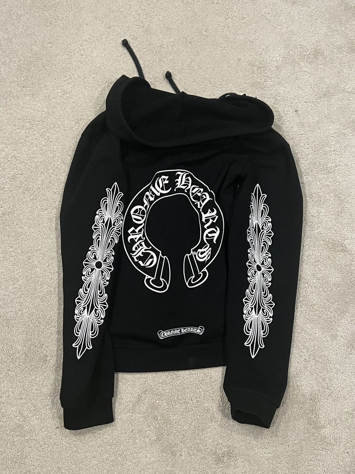 Pre-owned Chrome Hearts Zip Up Xl In Black