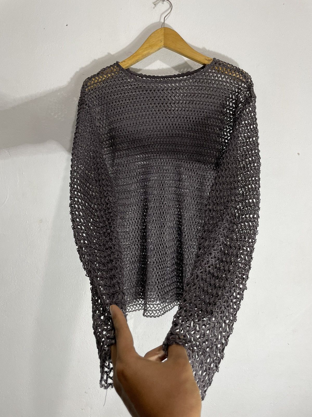 If Six Was Nine Japanese Fishnet Longsleeve Size US M / EU 48-50 / 2 - 2 Thumbnail