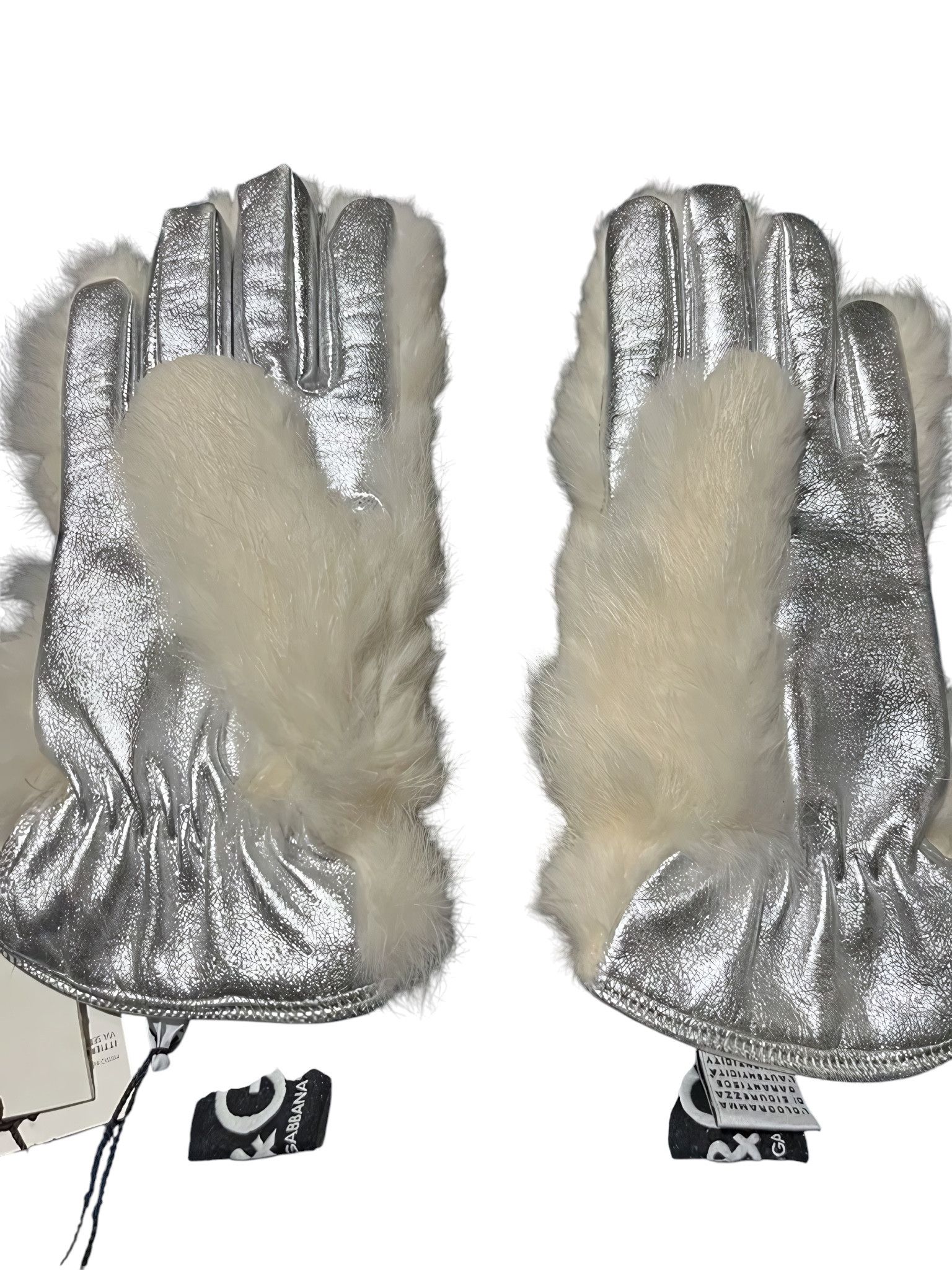 Dolce & Gabbana RABBIT FUR VINTAGE GLOVES Size ONE SIZE - 2 Thumbnail