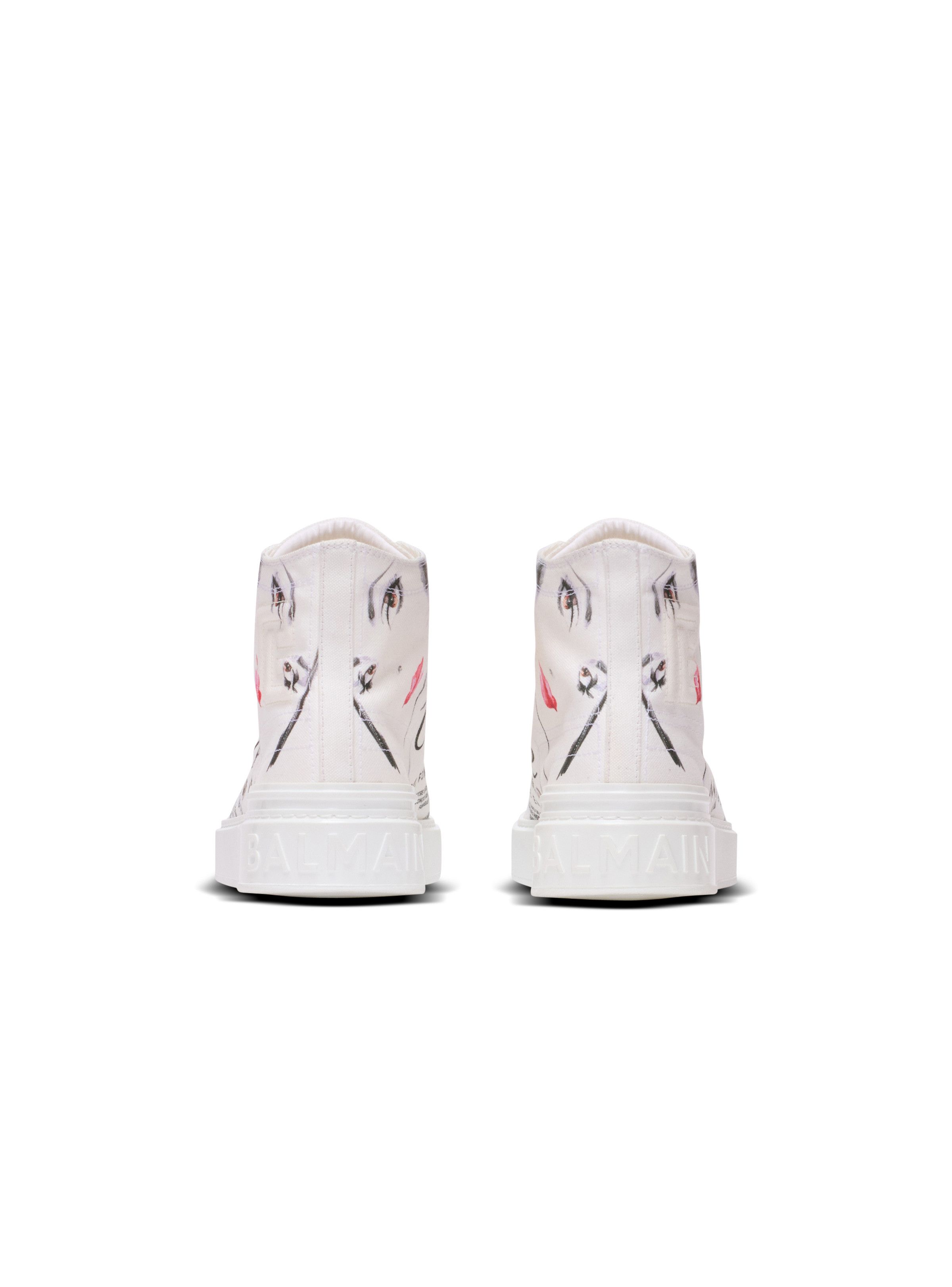 Balmain o1s1wg110925 B Court High Top Sneakers in White Size US 10 / IT 40 - 4 Thumbnail