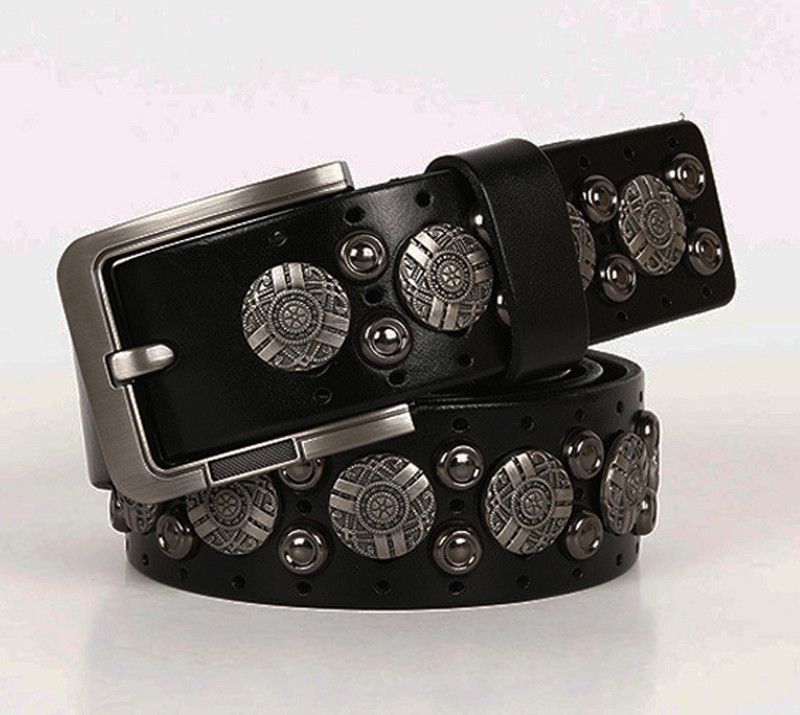 Japanese Brand × Vintage Metal Rivet Cowboy Belt Genuine Leather Cowskin Size ONE SIZE - 2 Thumbnail