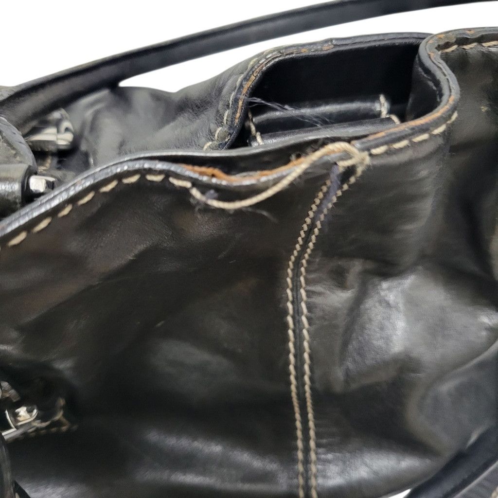 Michael Kors Michael Kors Women's Drawstring Black Shoulder Satchel Bag Size ONE SIZE - 10 Thumbnail