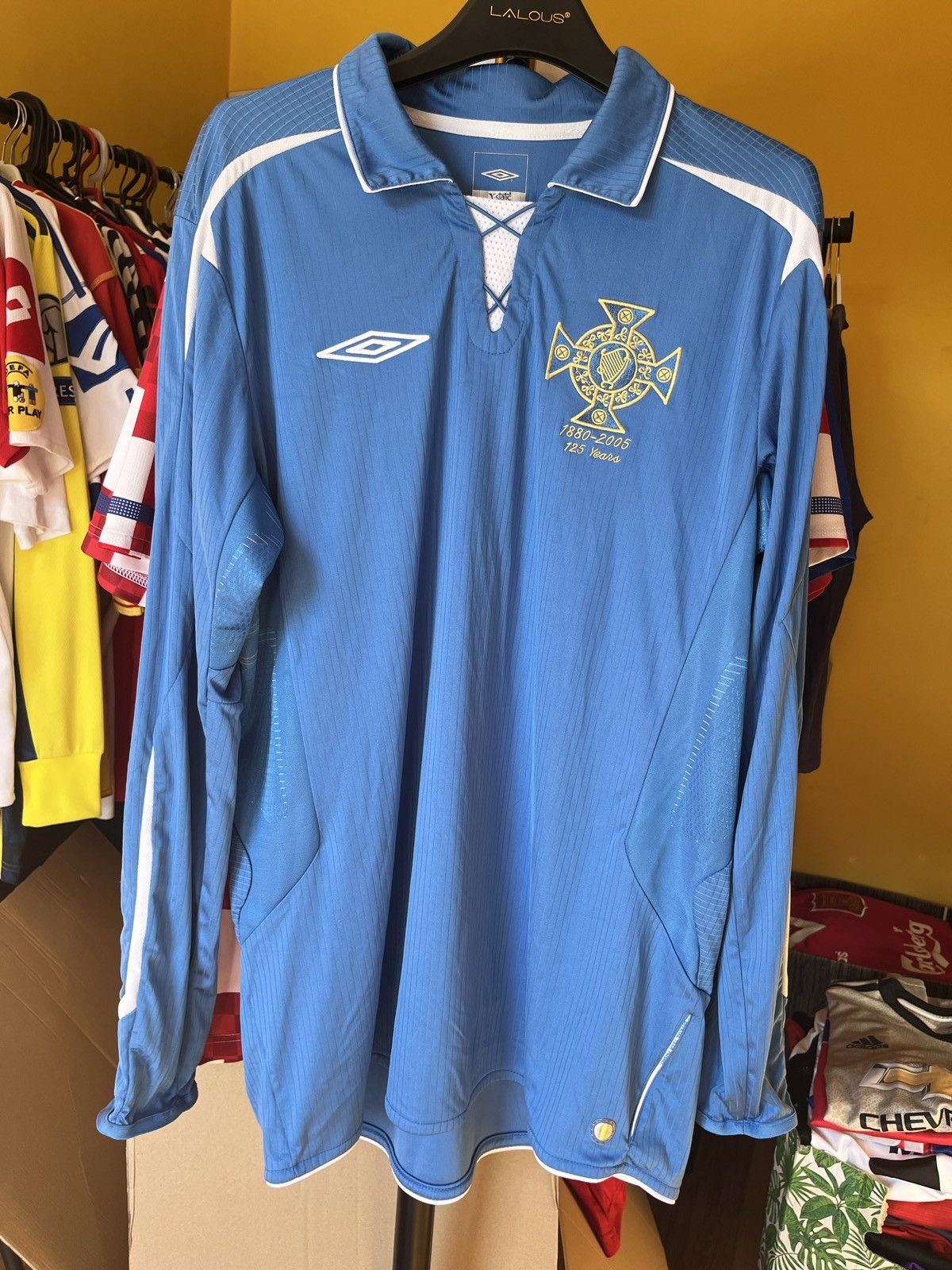 ウェア UMBRO Northern Ireland 125th anniversary 5/5 Northern Ireland adults M 1880-2005 125 years MINT