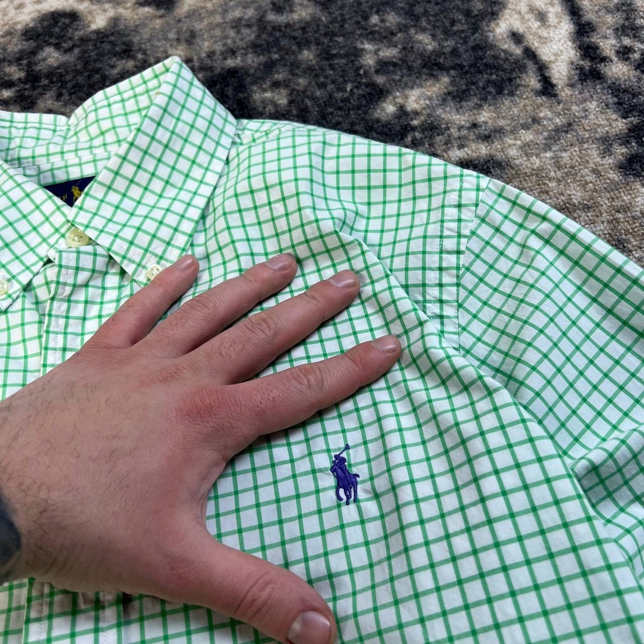 Polo Ralph Lauren Polo Ralph Lauren Luxury Mini Logo Checkered Button Up Shirt Size US L / EU 52-54 / 3 - 4 Thumbnail