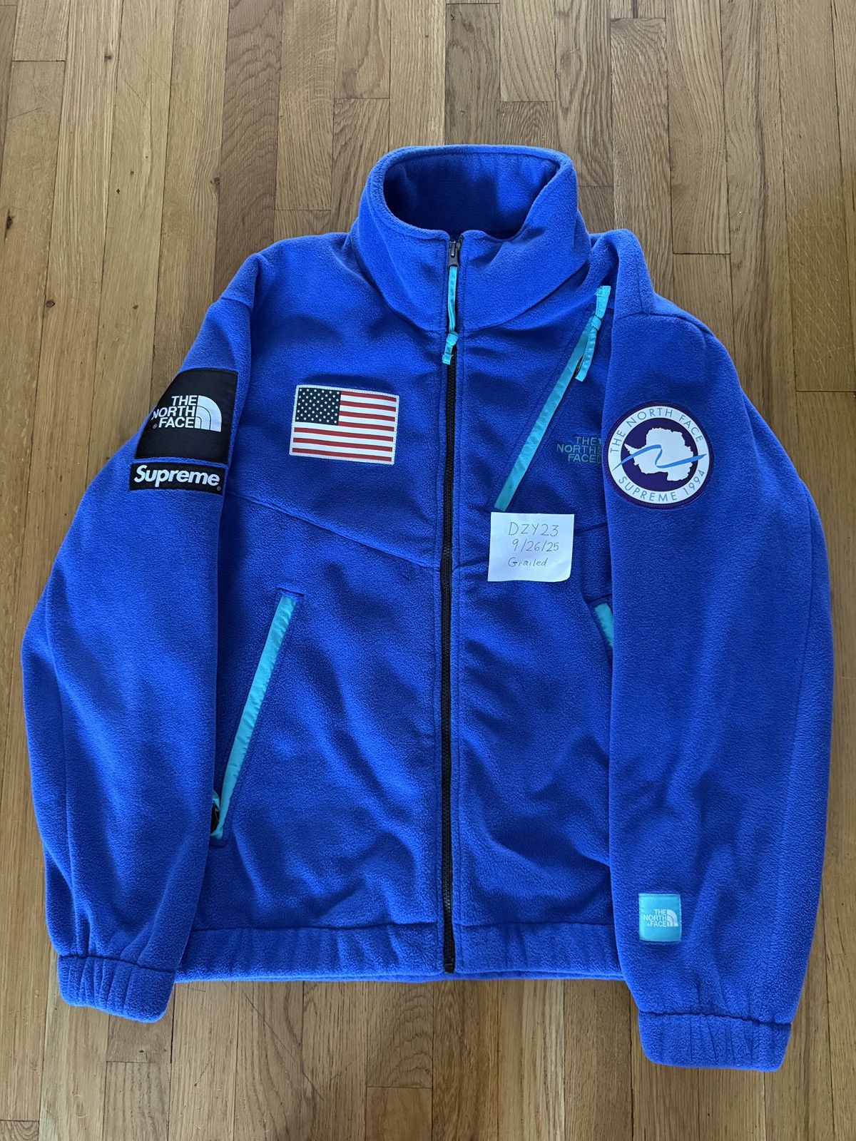 Supreme × The North Face Supreme Blue North Face Fleece Jacket Sz L Size US L / EU 52-54 / 3 - 8 Thumbnail