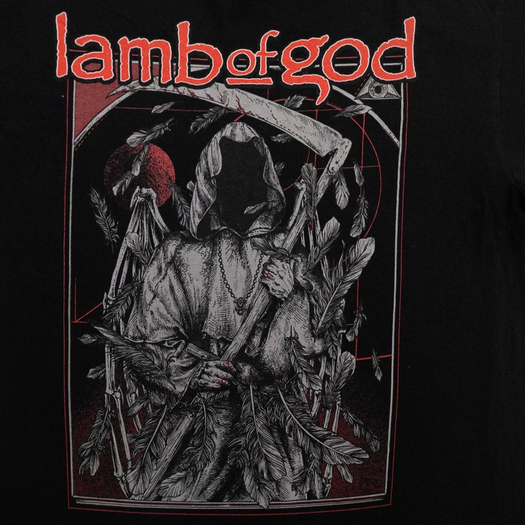 Port & Company Lamb of God Tshirt Adult Medium Black Lightweight Raf Reaper Graphic Size US M / EU 48-50 / 2 - 2 Thumbnail