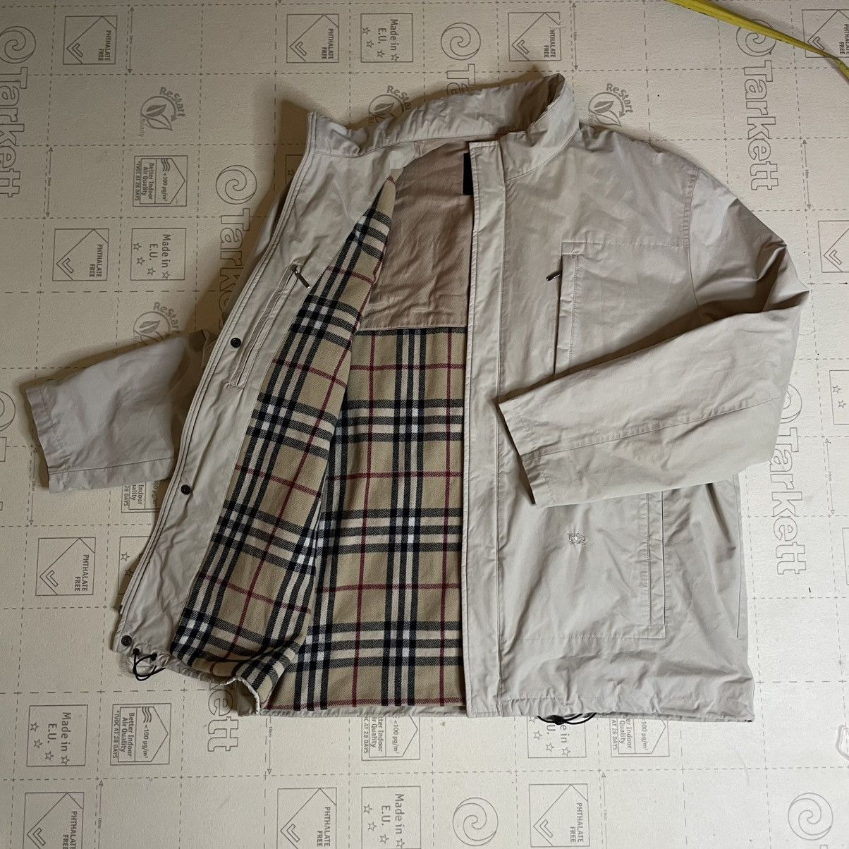 Burberry burberry london coat jacket nova check BEIGE cotton MENS Size US XL / EU 56 / 4 - 1 Thumbnail