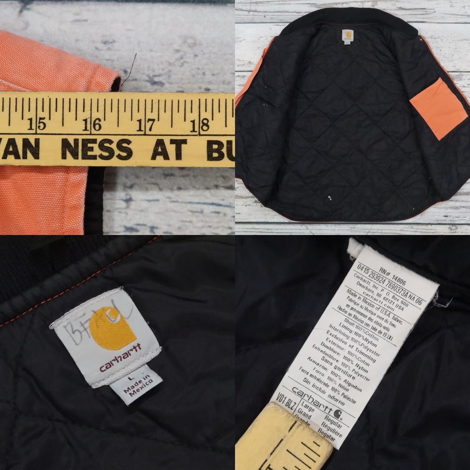 Carhartt Vintage Carhartt Artic Quilt Lined Vest Size L Orange Mens Vest Size US L / EU 52-54 / 3 - 8 Thumbnail