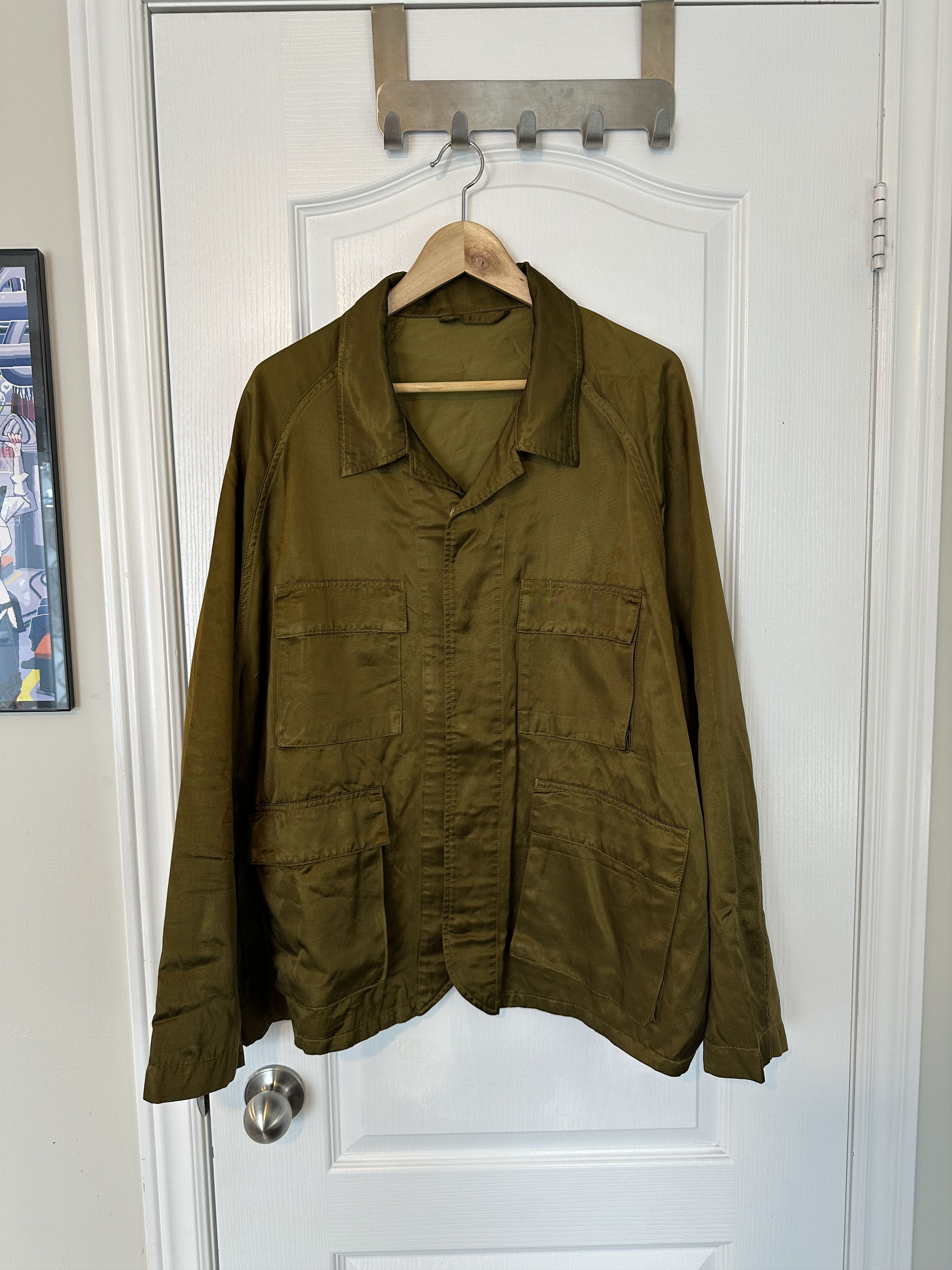 Sillage Oversized Satin Military Jacket Size US XL / EU 56 / 4 - 1 Thumbnail