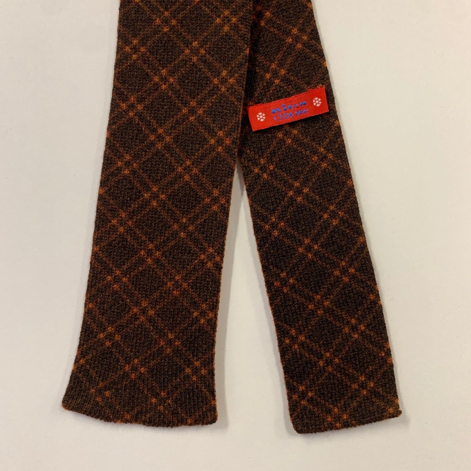 Kiton KITON Brown Orange Knitted Cashmere Tie Size ONE SIZE - 1 Thumbnail