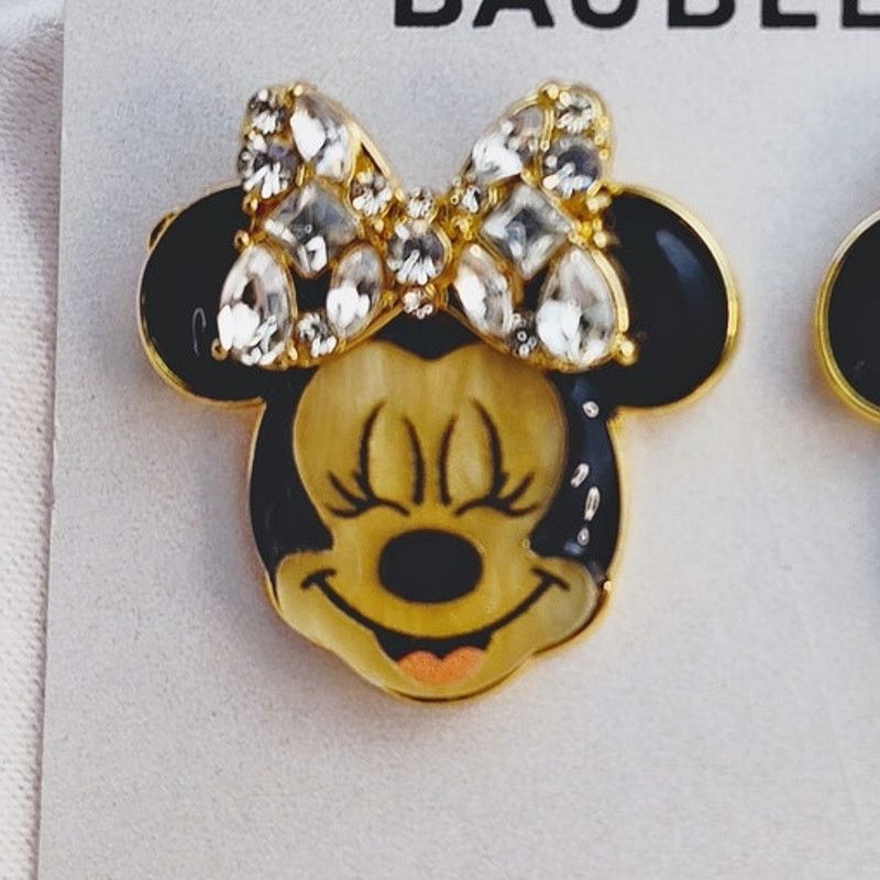 Disney Disney x BaubleBar Minnie Stud Earrings w Rhinestone Bow NIP Size ONE SIZE - 2 Thumbnail