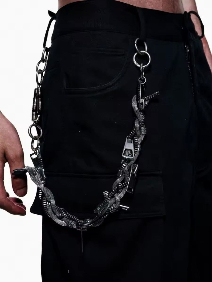 Designer Gothic Punk Heavy Metal Pants Jeans Chain Size ONE SIZE - 5 Thumbnail