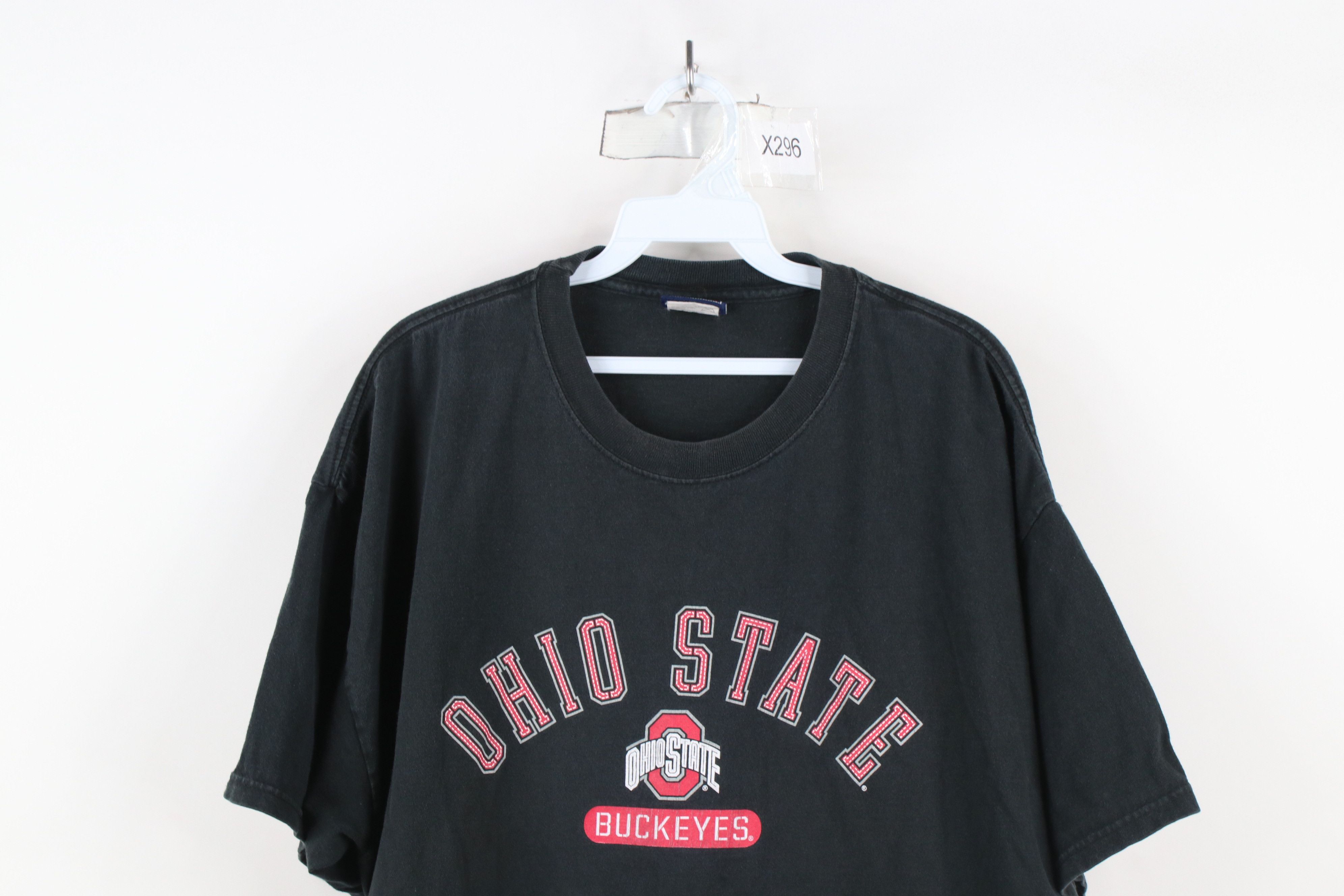 Vintage Vintage 90s Spell Ohio State University T-Shirt Black Cotton Size US XL / EU 56 / 4 - 2 Thumbnail