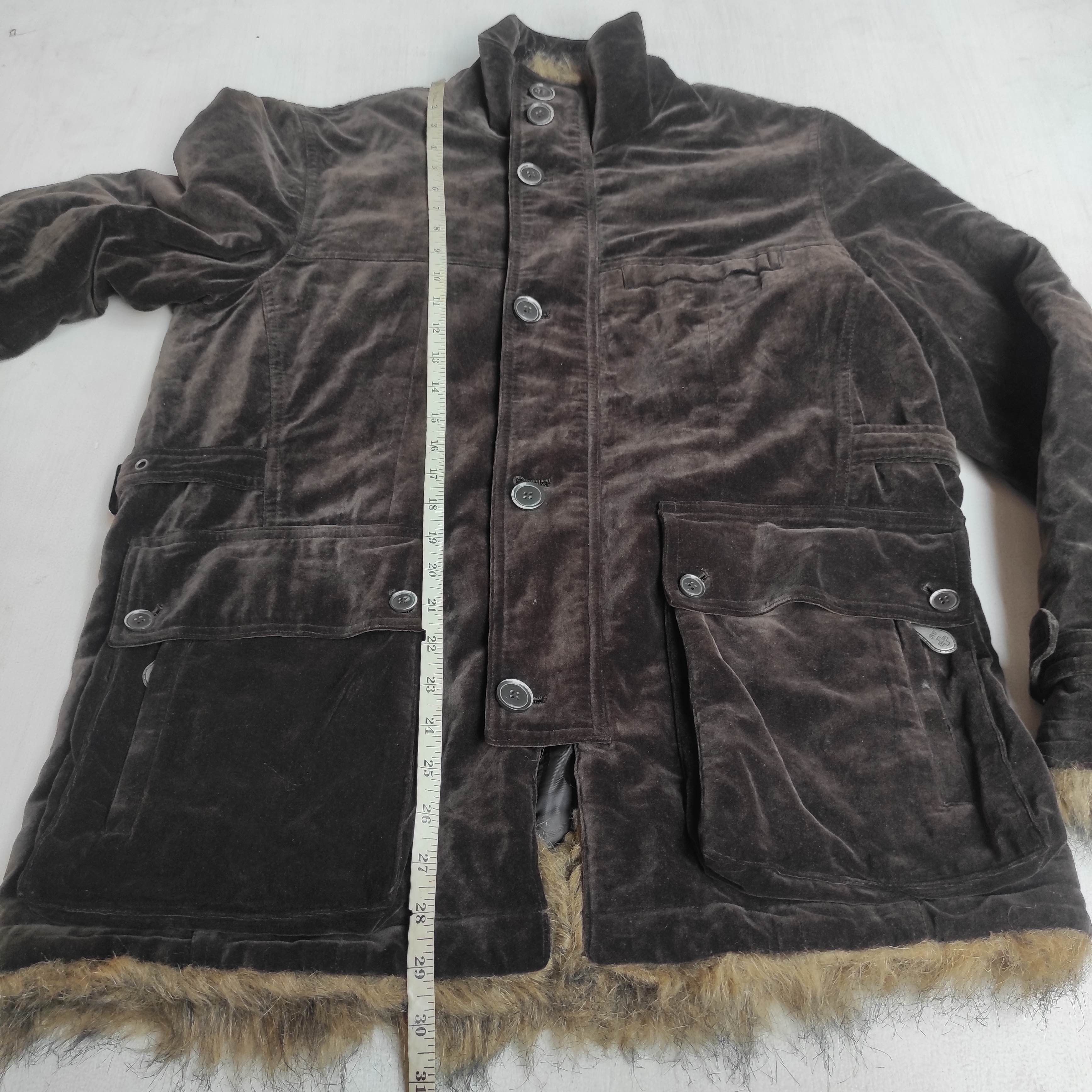 14th Addiction Bernings Sho Faux Fur Shearling Bondage Velvet Jacket Size US M / EU 48-50 / 2 - 20 Thumbnail
