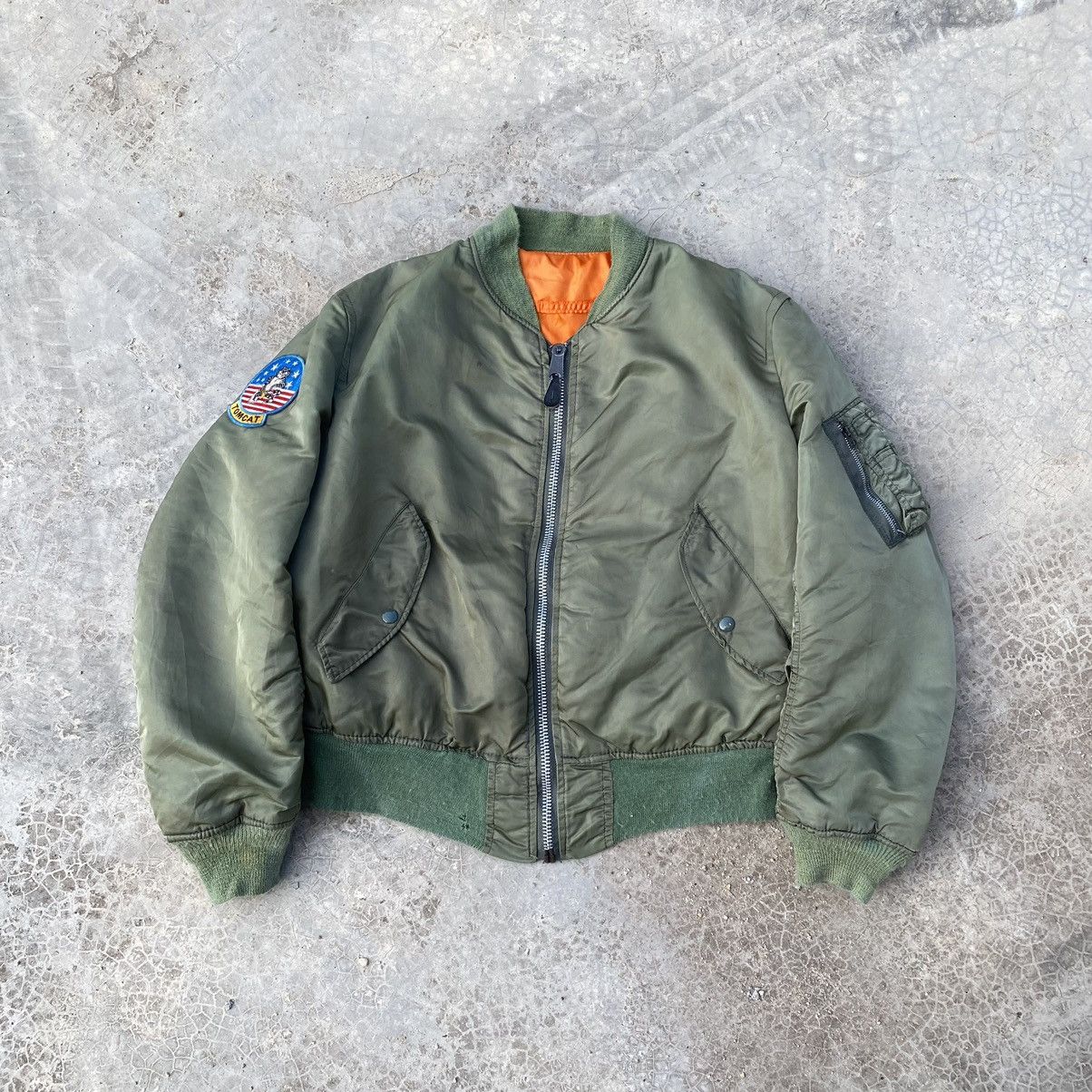 Alpha Industries Vintage ALPHA INDUSTRIES MA-1 Tomcat Bomber Jacket Size US M / EU 48-50 / 2 - 1 Thumbnail