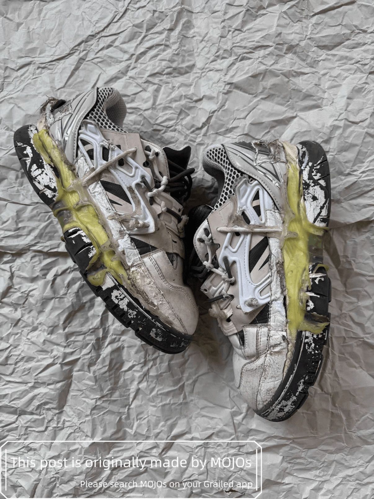 Maison Margiela Sz 43 Distressed Melting Joint Sneaker mojos1946125 Size US 10 / EU 43 - 1 Thumbnail