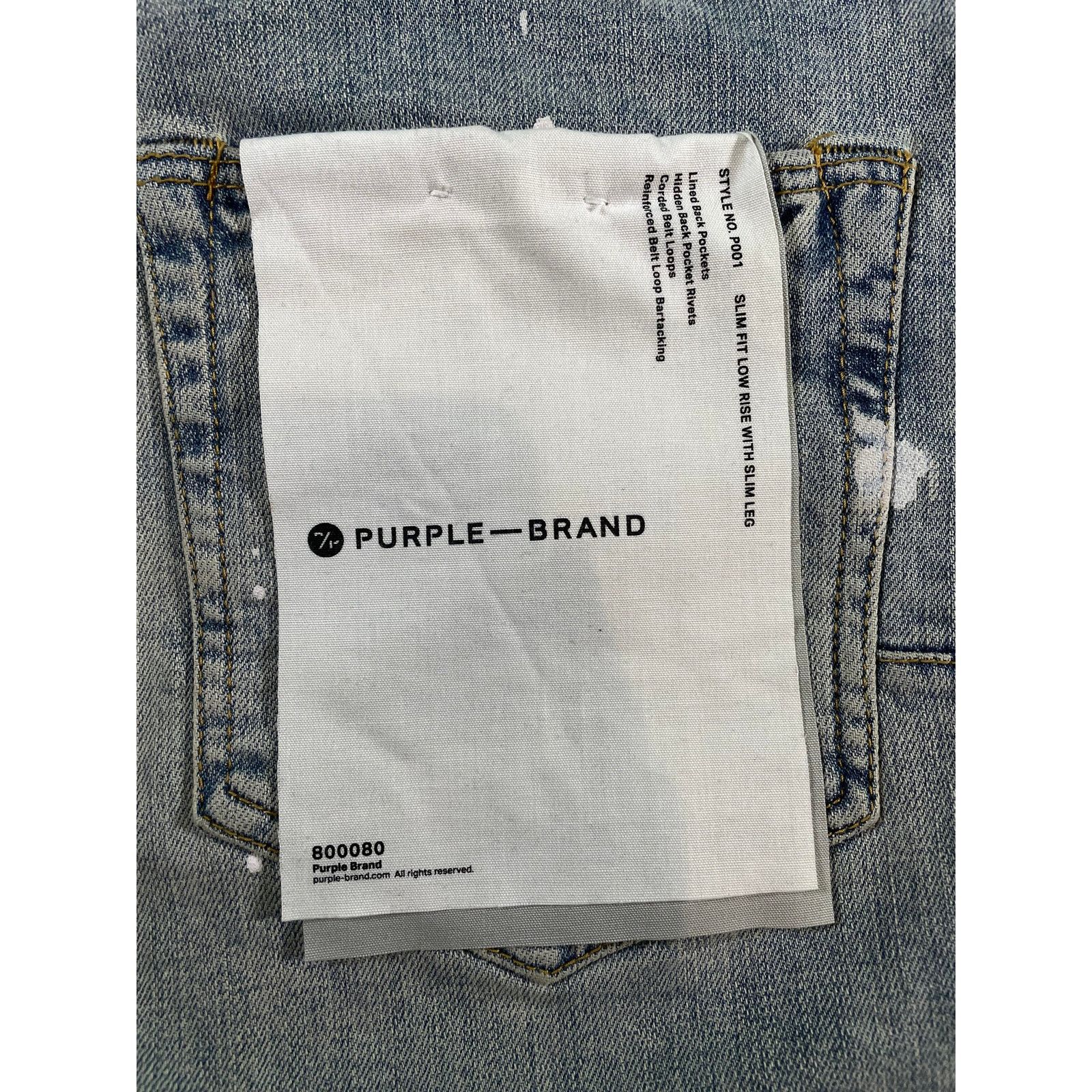 Purple Brand Purple Brand Ripped Splatter Light Wash Jeans Size US 32 / EU 48 - 10 Thumbnail
