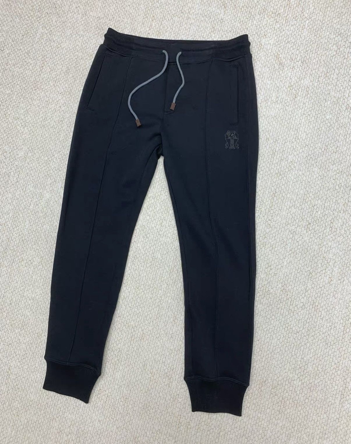 Brunello Cucinelli BRUNELLO CUCINELLI Black Cotton Track Pants Size US 36 / EU 52 - 1 Thumbnail