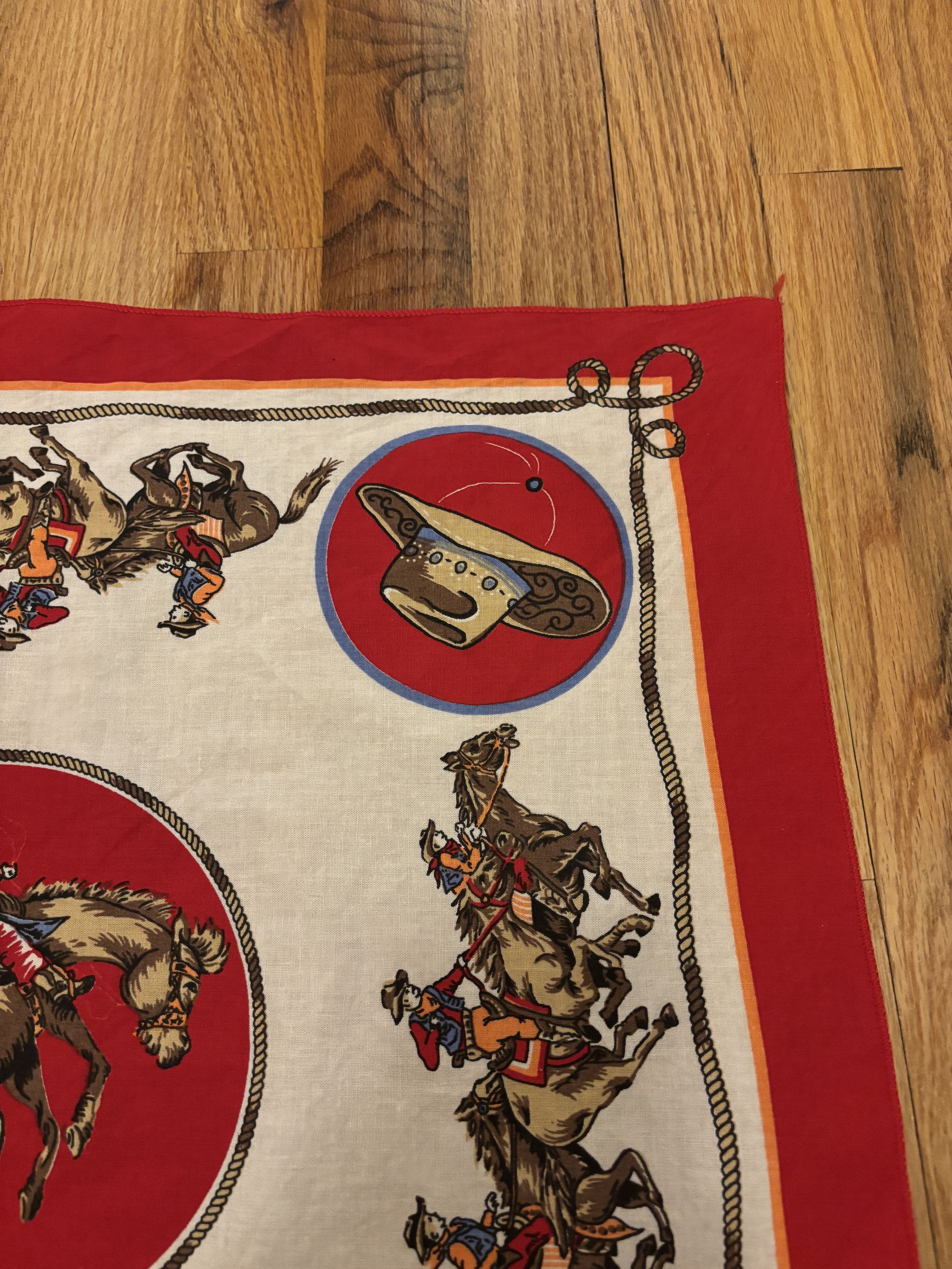 The Unbranded Brand × Vintage Western Cowboy Rodeo USA Bandanna Handkerchief Size ONE SIZE - 5 Thumbnail
