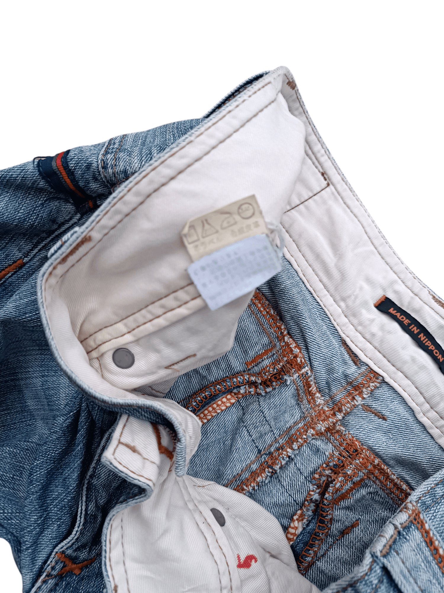 Japanese Brand SUPER FLARED🔥Et Boite Whiskers Faded Low Rise Boot Cut Size US 32 / EU 48 - 12 Thumbnail