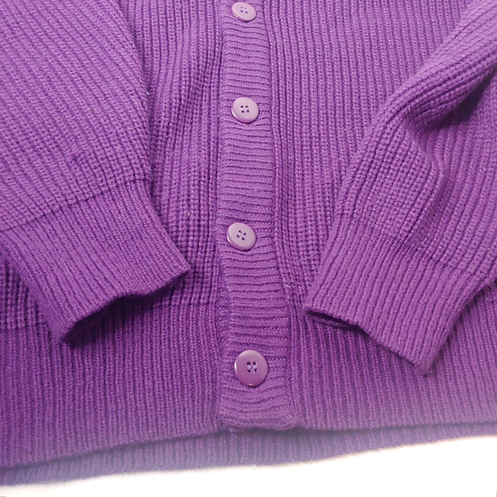 Vintage VINTAGE Expressions Cardigan Sweater Shirt Women L/XL Purple 1990s Retro V-Neck Mens? No—Women. Size L / US 10 / IT 46 - 6 Thumbnail