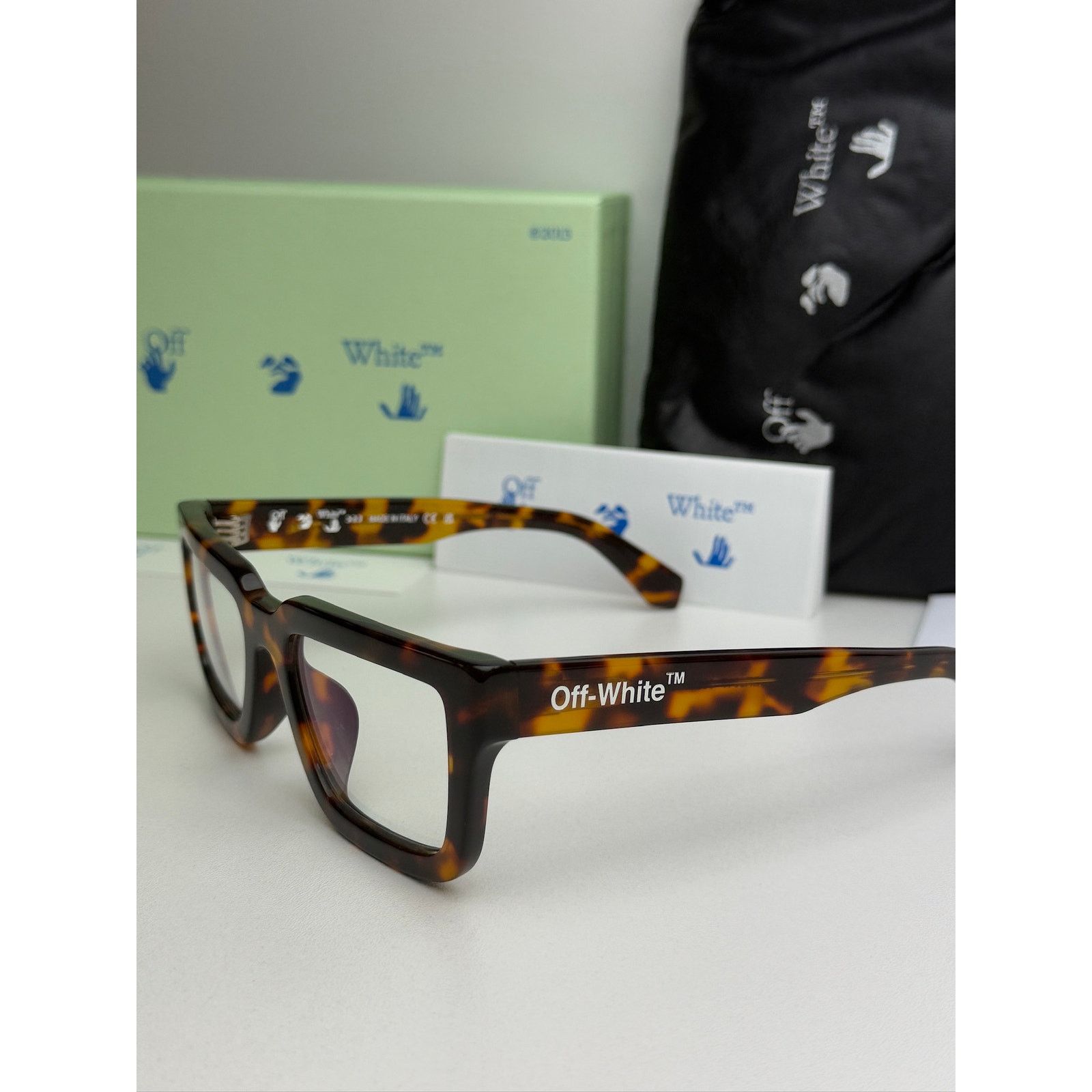 Off-White NEW Off White Style 12 Brown Bluelight Eyeglasses Frames Size ONE SIZE - 2 Thumbnail