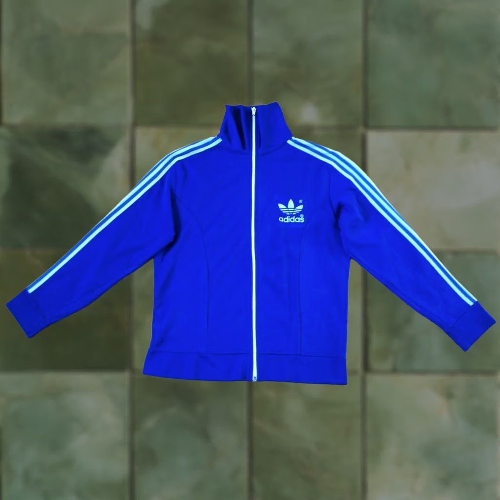 Adidas ADIDAS SPORT JACKET TRACK TOP VTG MADE IN HONG KONG 80s BLUE RED SIZE 4 SMALL Size US S / EU 44-46 / 1 - 1 Thumbnail