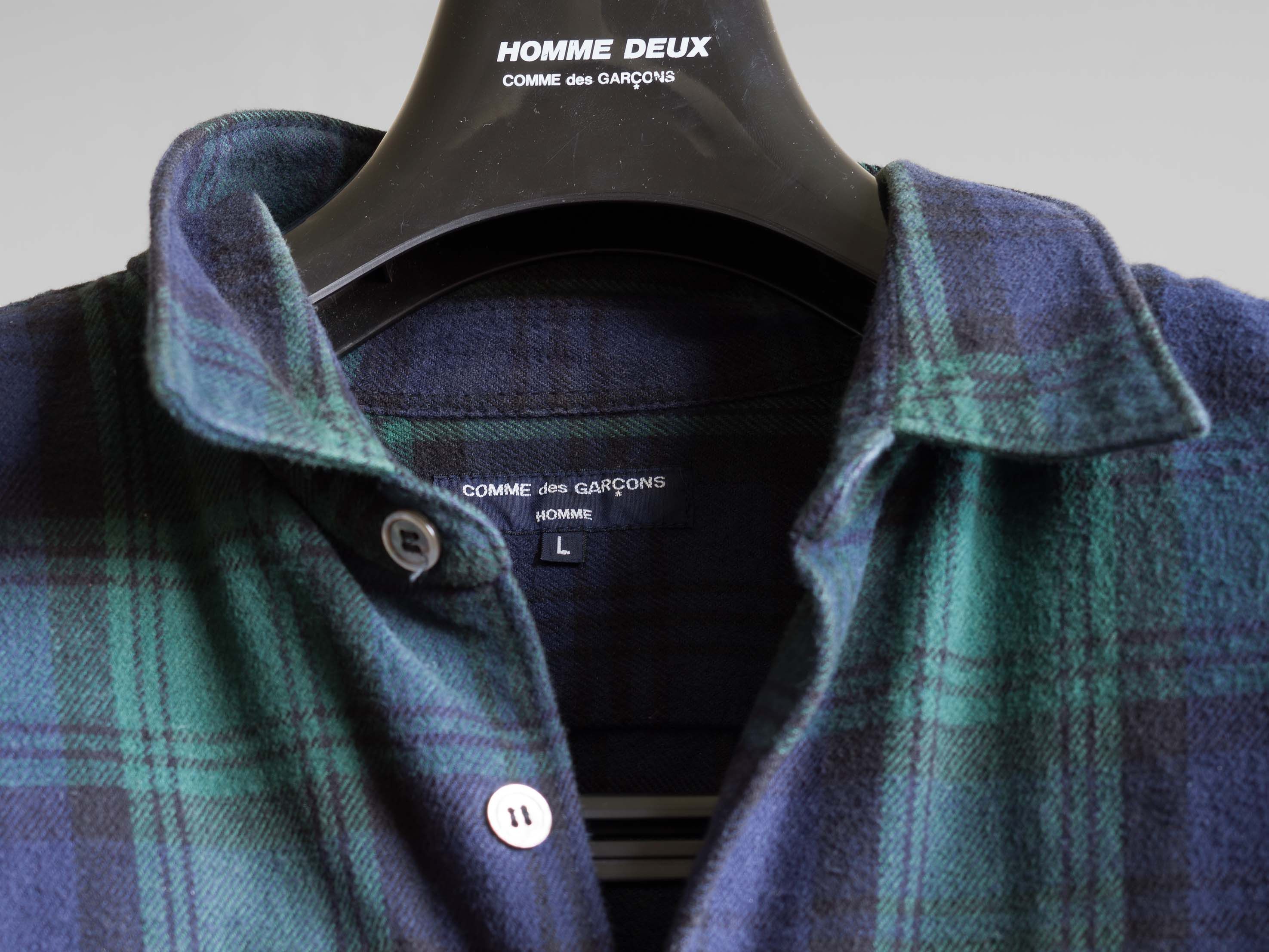 Comme des Garcons Homme AW2005 COMME des GARÇONS HOMME HEAVY COTTON FLANNEL SHIRT Size US L / EU 52-54 / 3 - 11 Thumbnail
