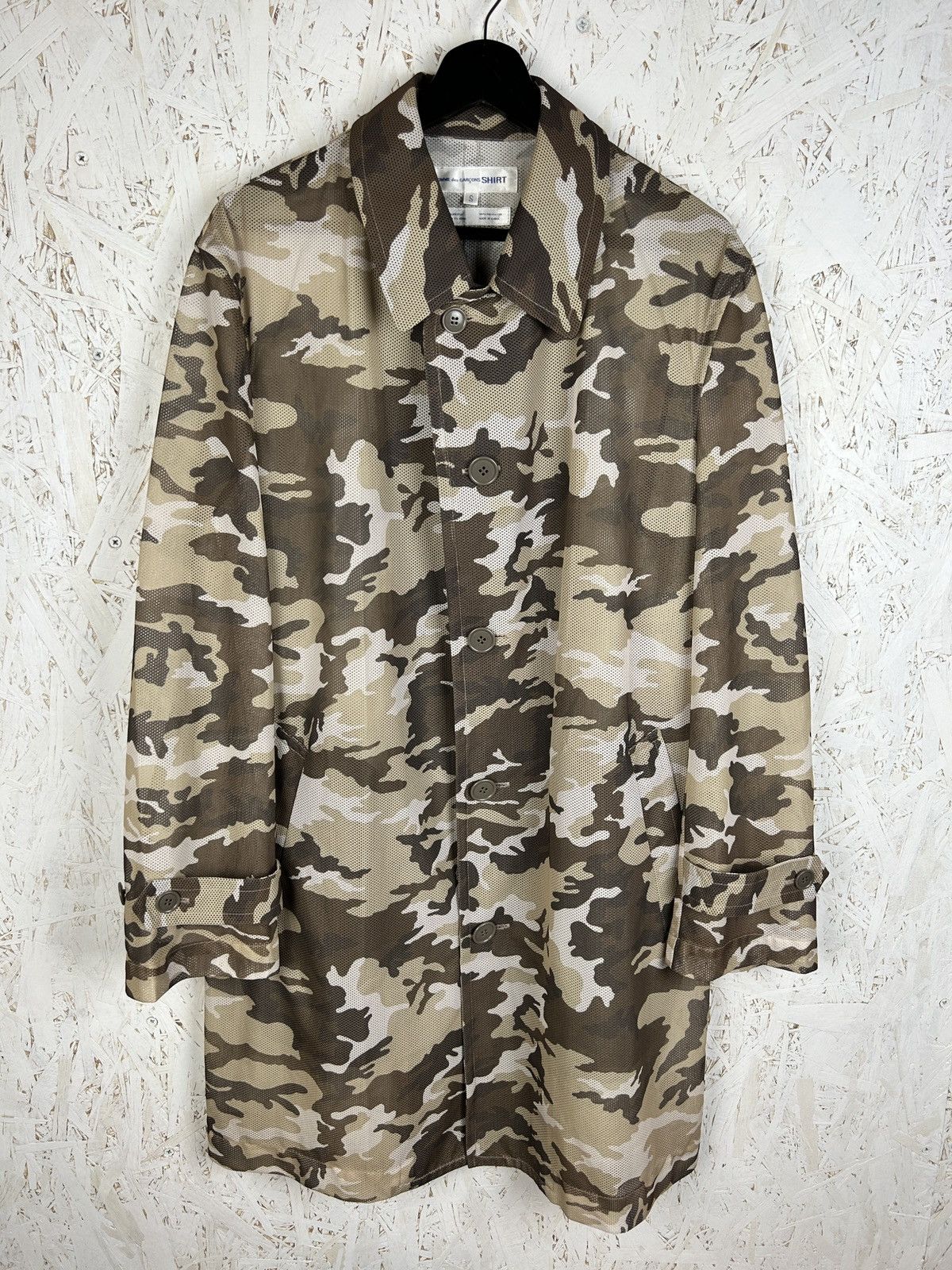 Comme des Garcons SHIRT Comme Des Garcons Shirt Mesh Camo Trench Coat S10104 S Size US S / EU 44-46 / 1 - 1 Thumbnail