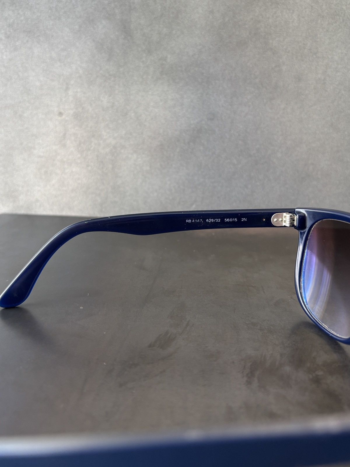RayBan Ray-Ban Sunglasses RB4147 Made in Italy Blue Sport Boyfriend Size ONE SIZE - 17 Thumbnail