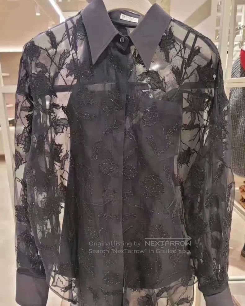 Brunello Cucinelli Brunello Cucinelli Rose Embroidered Sequin Two-Piece Set Size XL / US 12-14 / IT 48-50 - 1 Thumbnail
